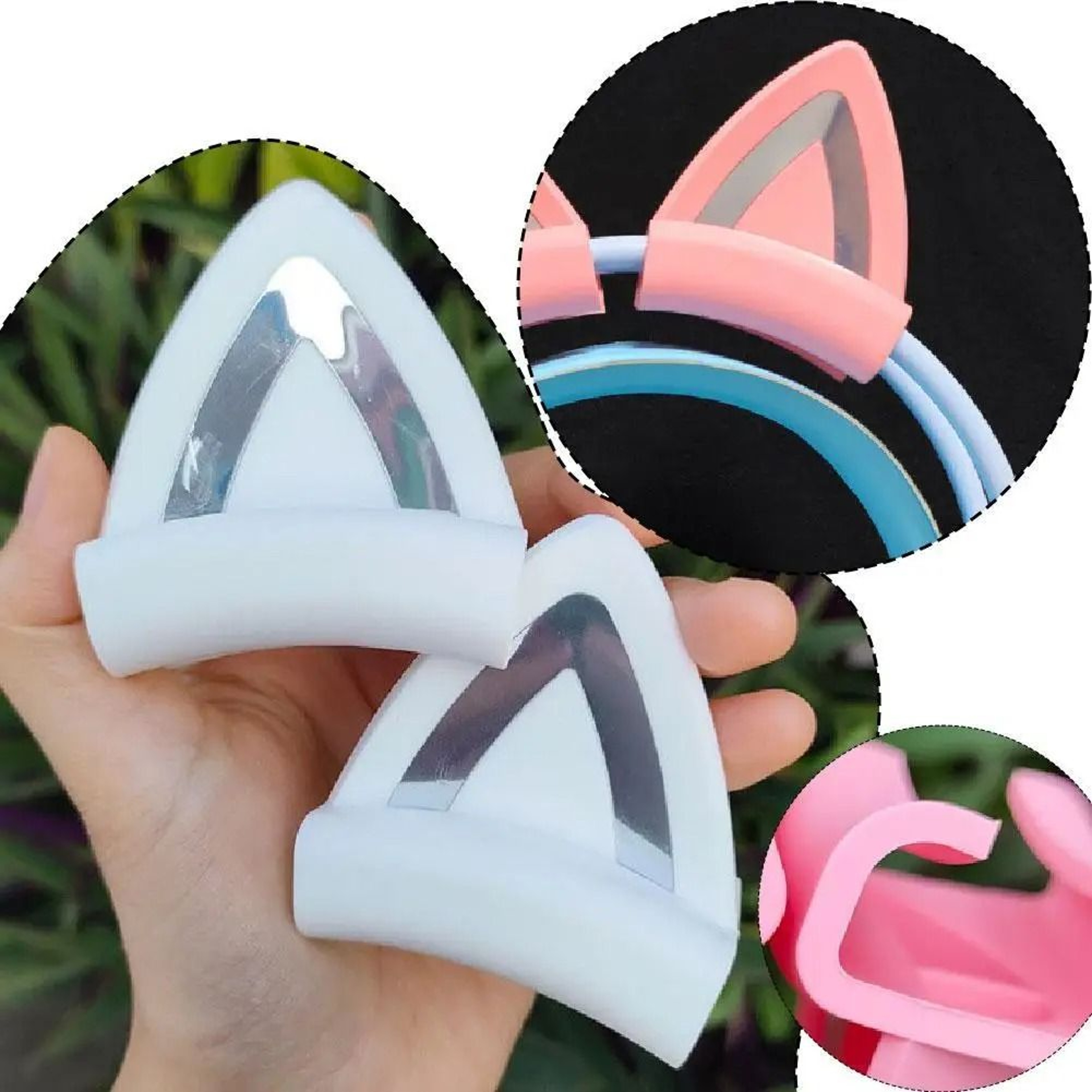 Silicone Cat Ear Headset Attachments  Gaming Headset Decoration  HighYield Visual Interaction Hub 0