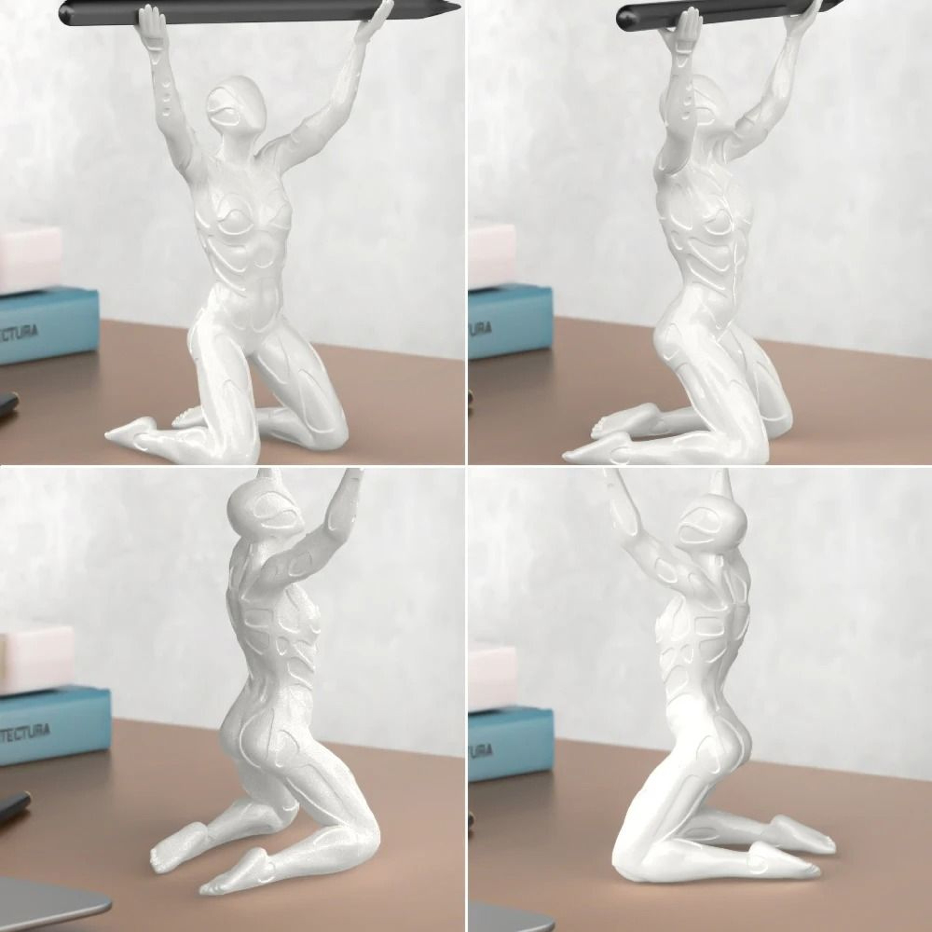 The King Kneeling Pen Holder  Funny Royal Desktop Sentry  Decor 3