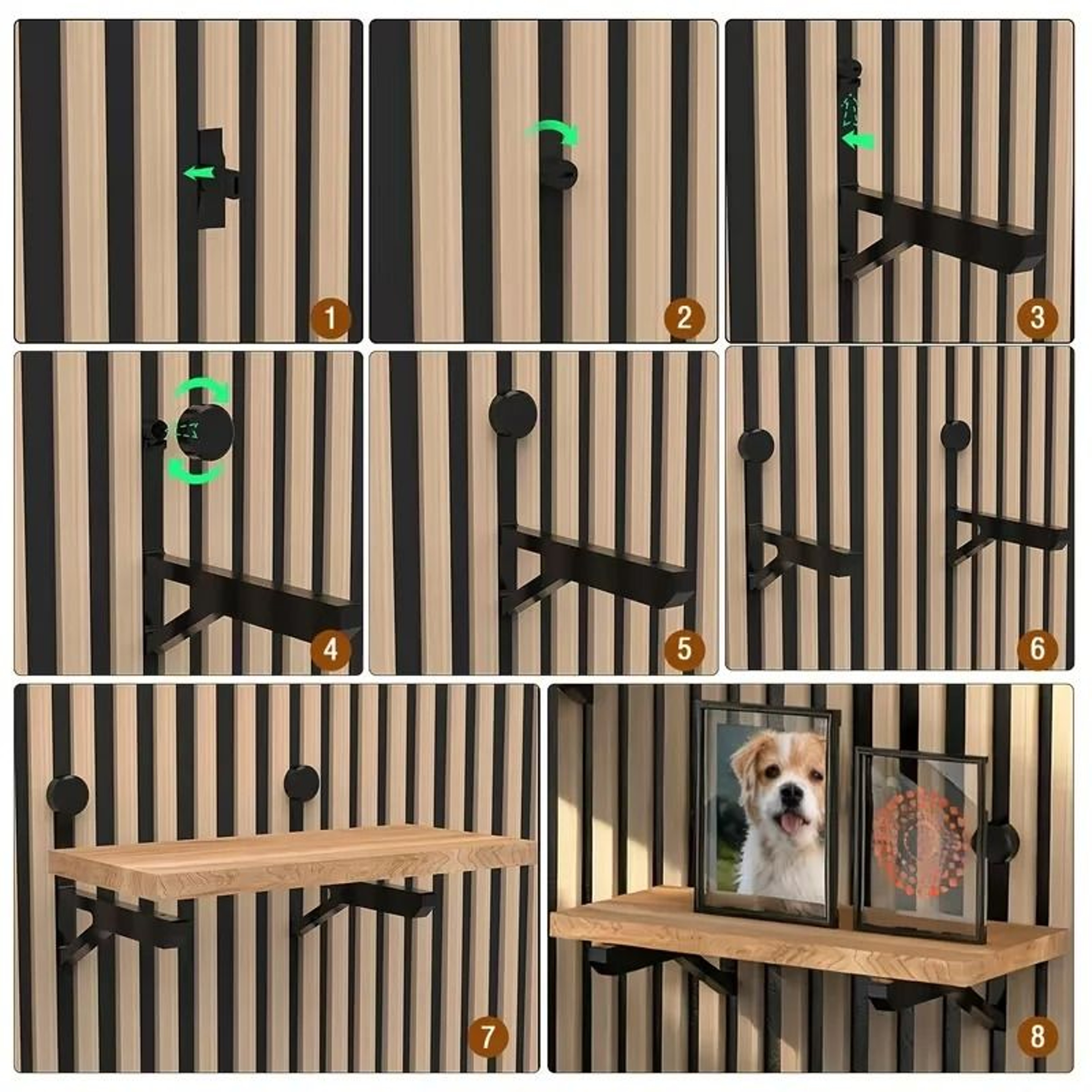 ProStudio Acoustic Panel Mounting Brackets  HeavyDuty NoDrill Support 4 Pcs Set 5