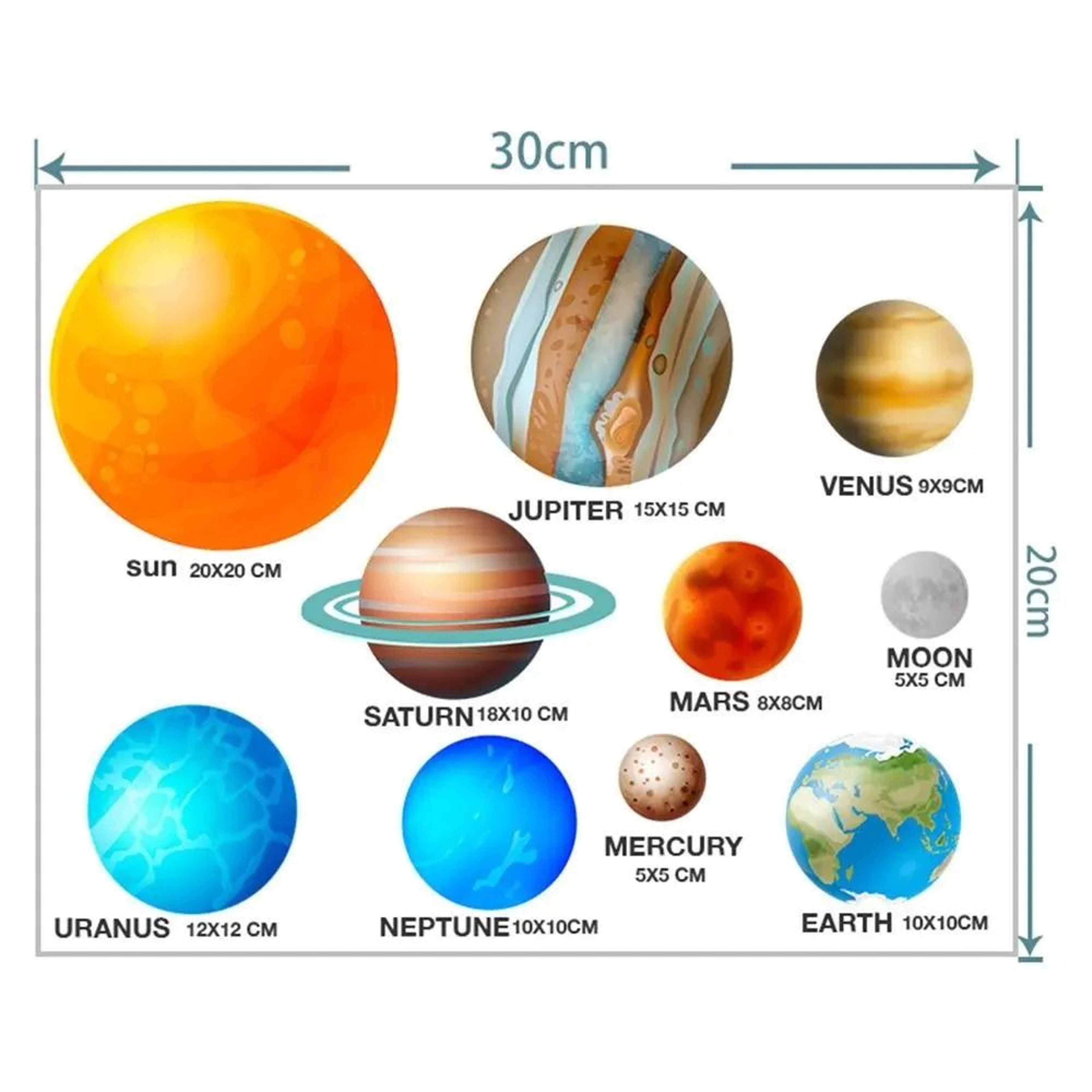Cosmic Glow Luminous Planet  Star Set  DIY Fluorescent Wall Decals 5