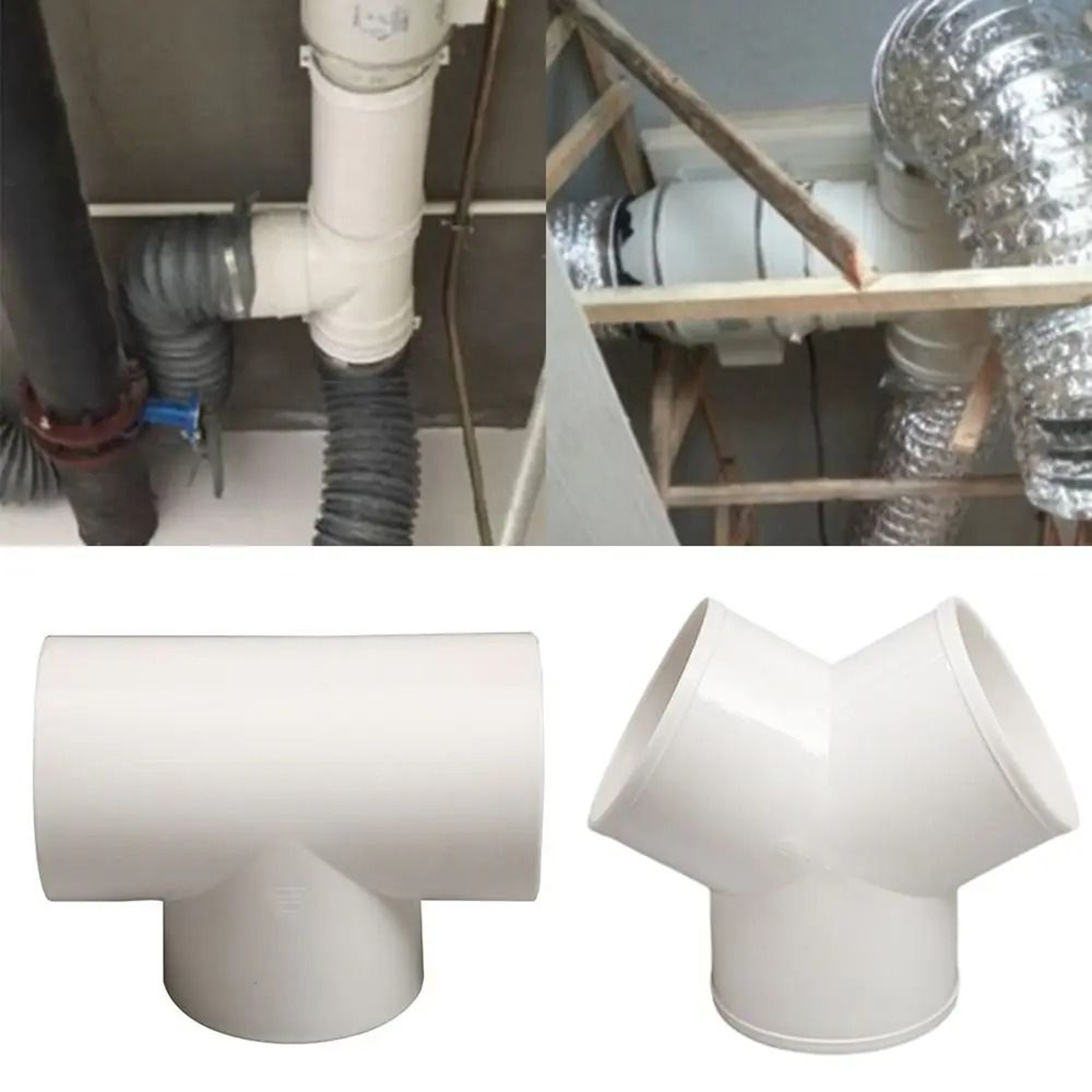 ThreeWay Duct Connector  TY Ventilation Splitter  HighYield Airflow Interaction Hub 0