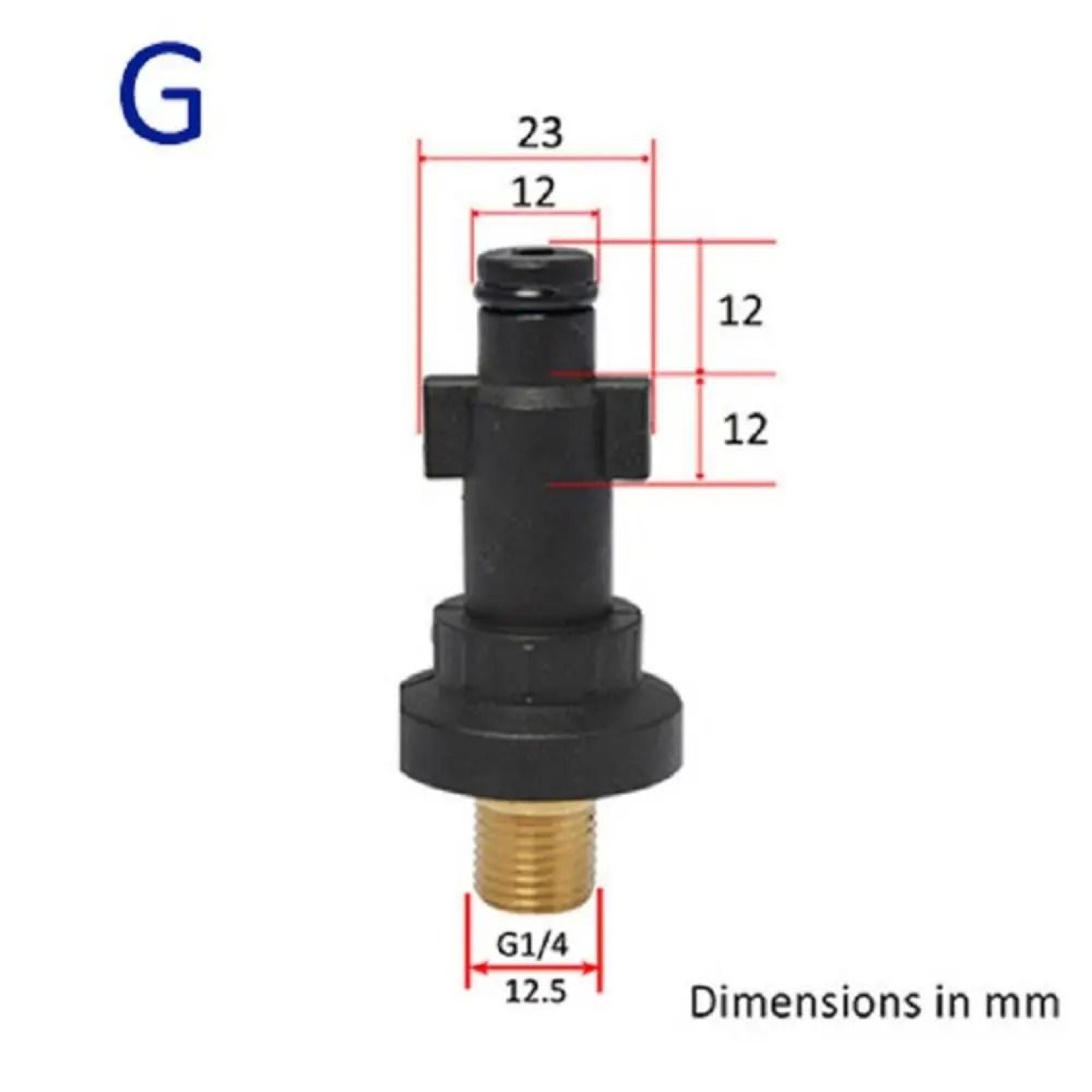 Pressure Washer Foam Lance Adapter  G14 Quick Connector Fitting  HighYield HydroInteraction Hub 12