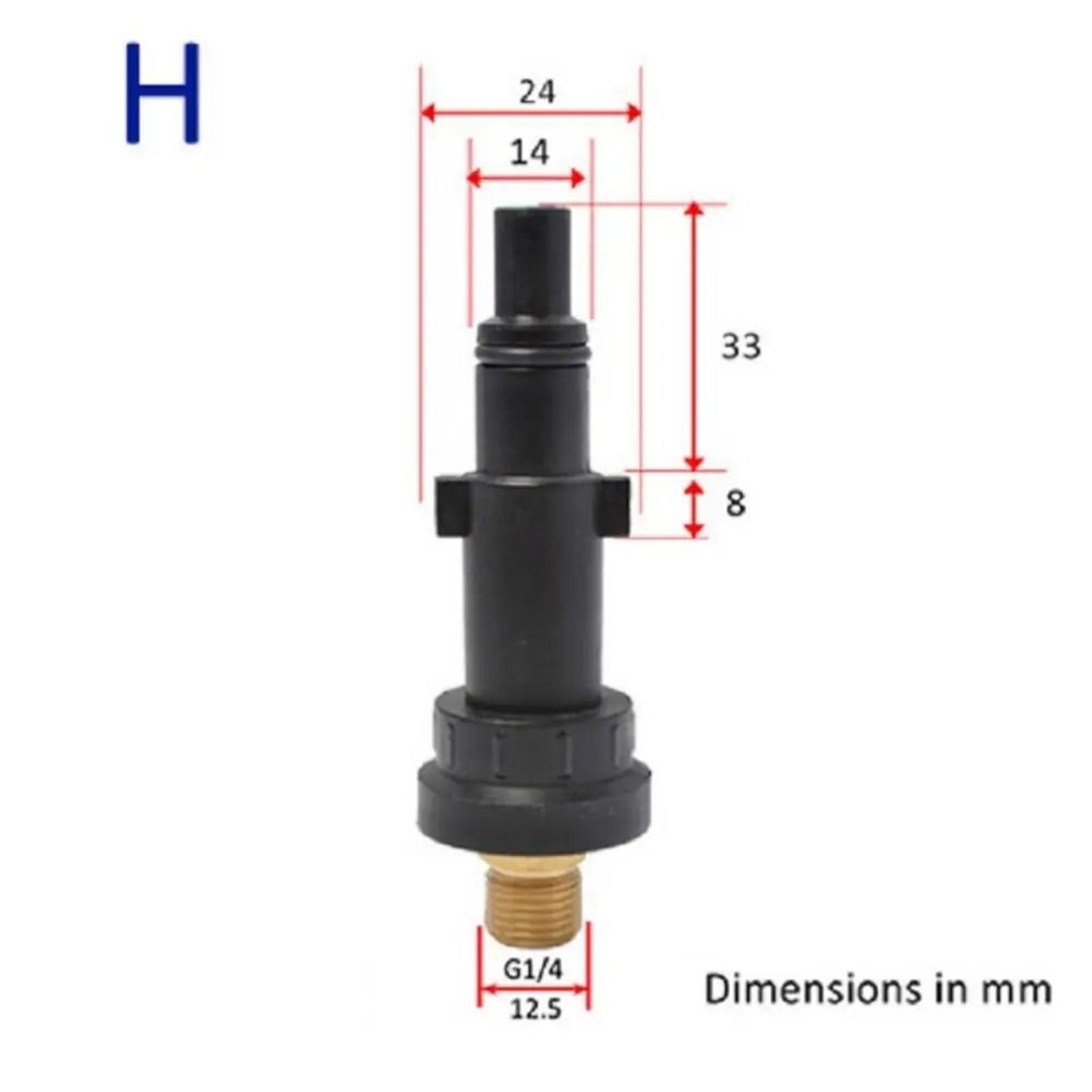 Pressure Washer Foam Lance Adapter  G14 Quick Connector Fitting  HighYield HydroInteraction Hub 13