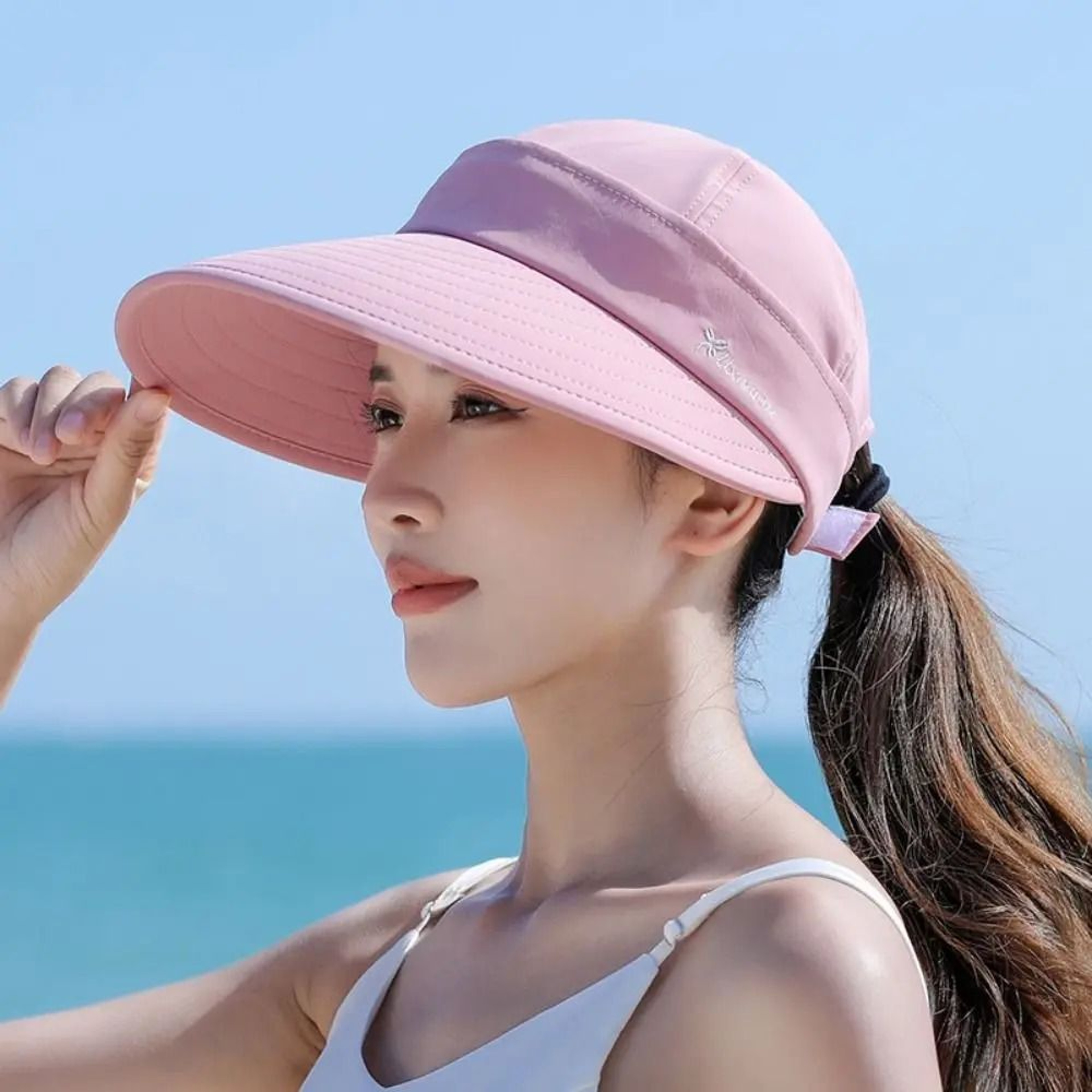 Womens Summer Sun Hat  Detachable EmptyTop Ponytail Cap  HighYield UV Interaction Hub 9