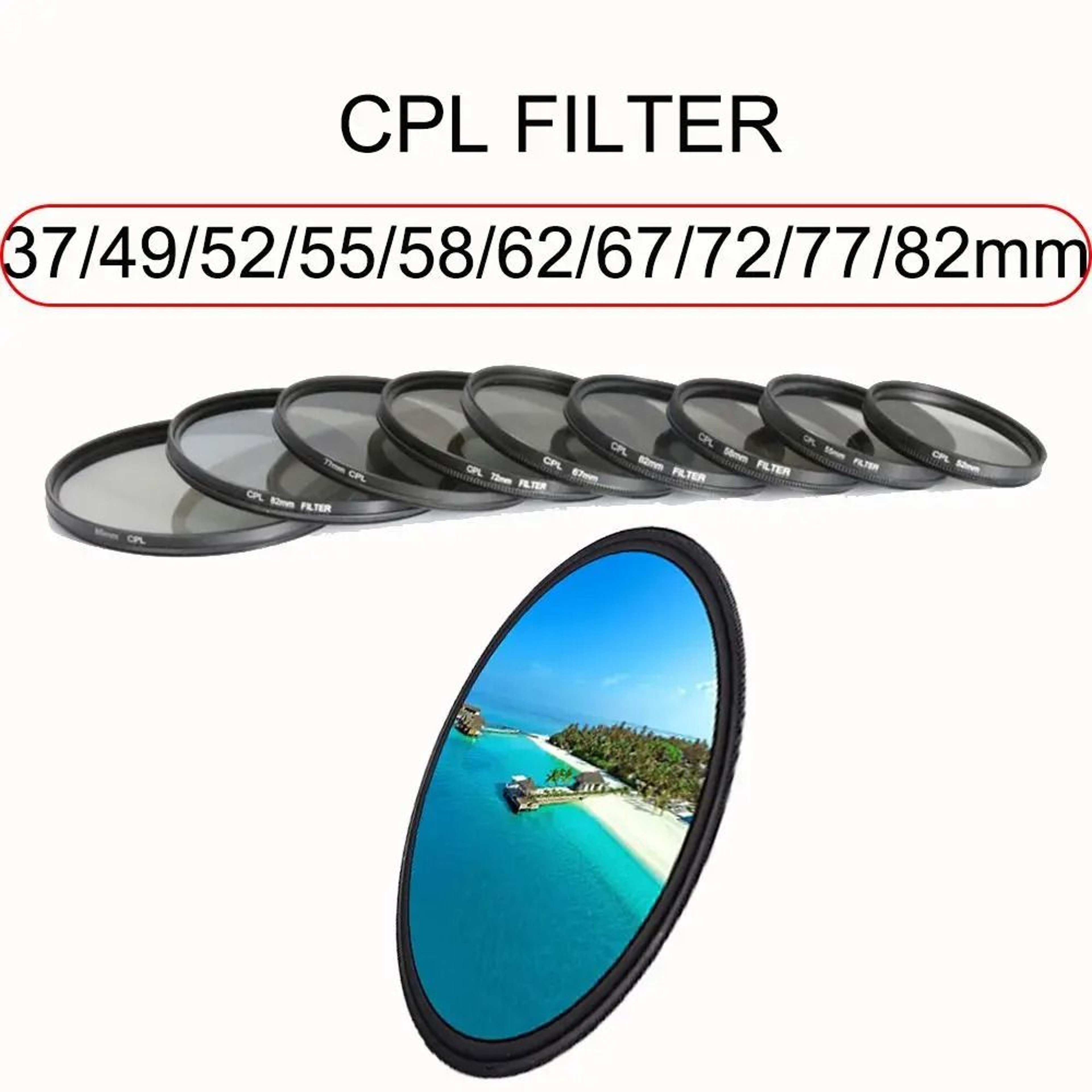 CPL Circular Polarizing Filter  DSLR Camera Lens MultiCoated Shield  HighYield Optical Interaction  4