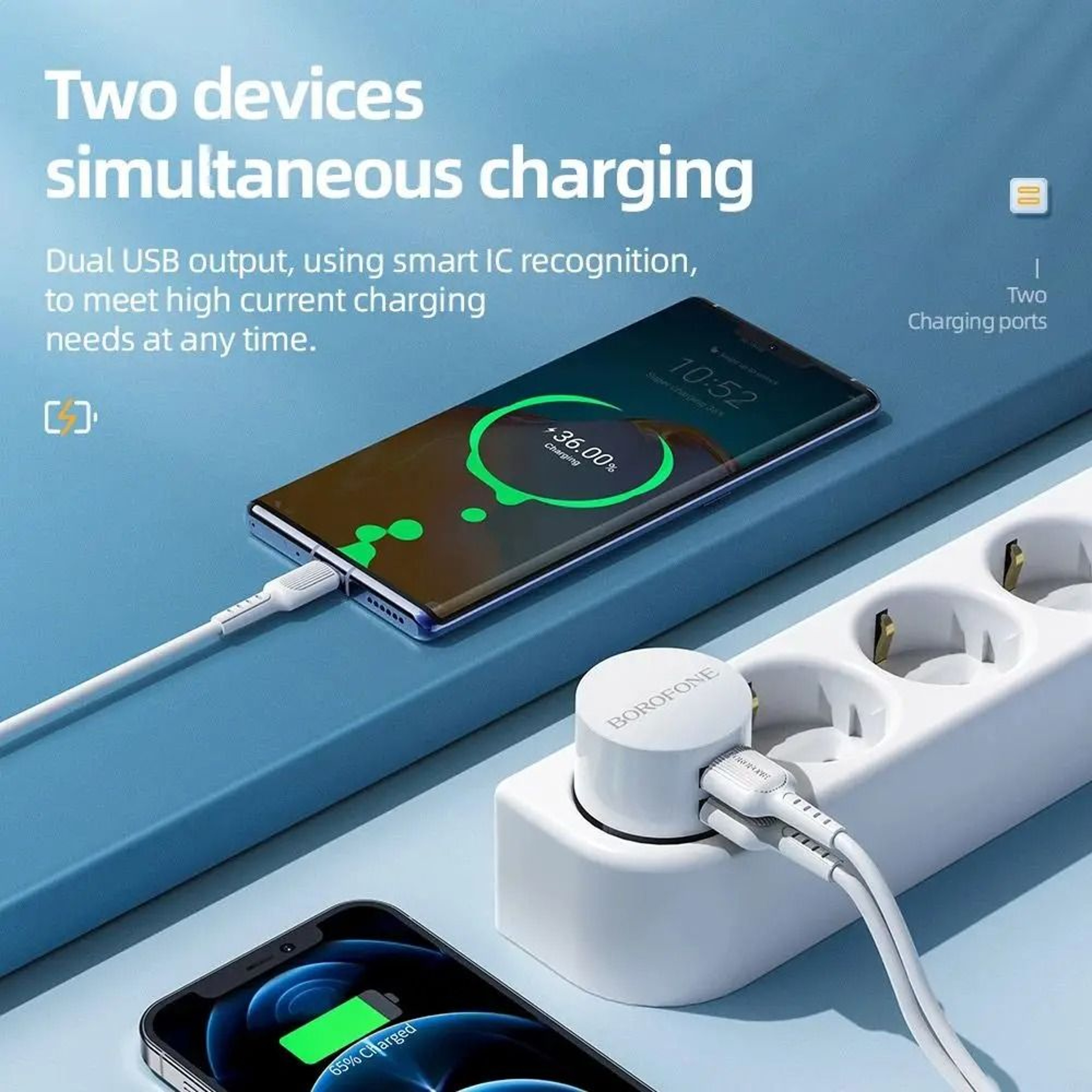 Mini 21A Quick Charge Wall Charger  Dual USB Travel Adapter  HighYield Mobile Power Interaction Hub 0