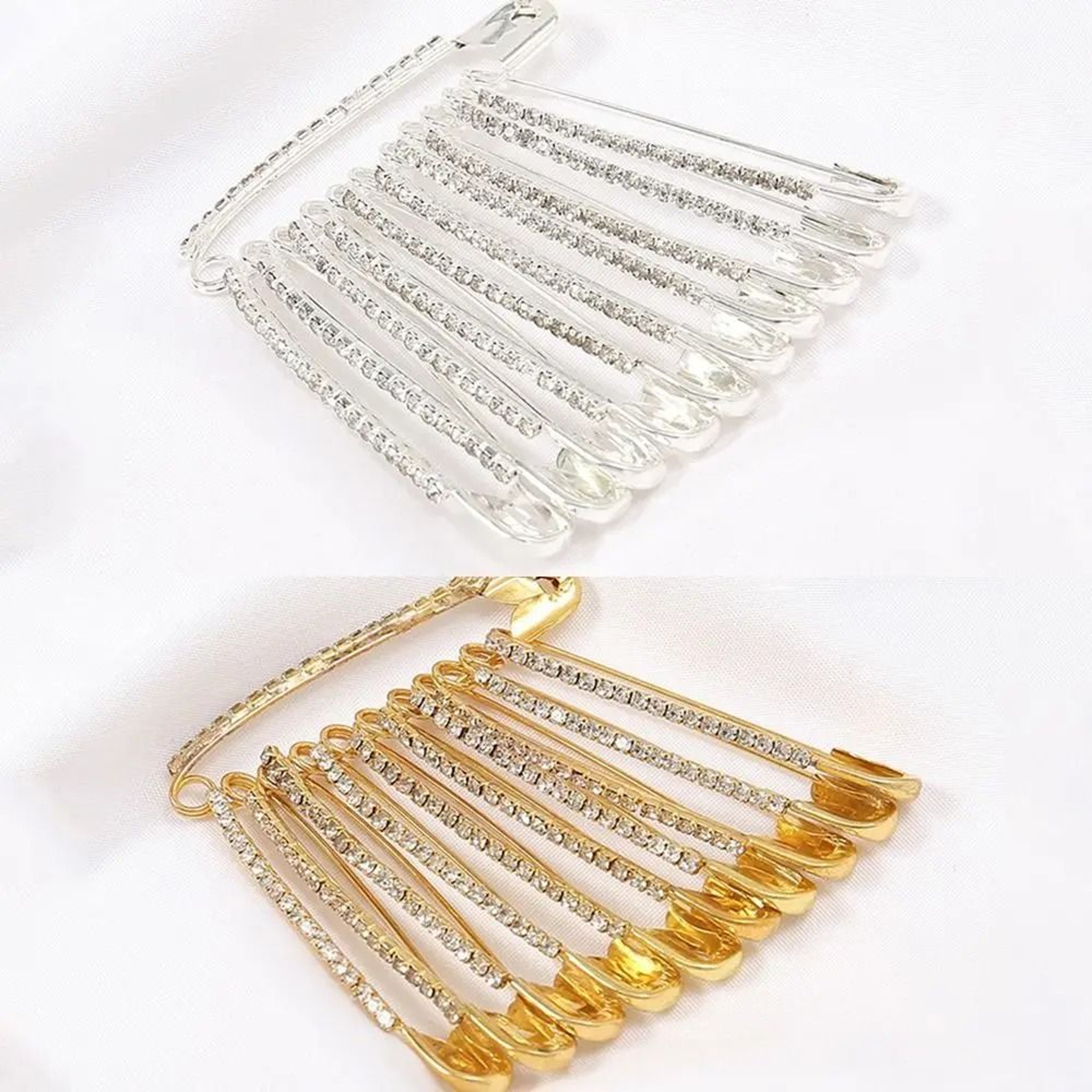 Rhinestone Safety Pin Brooches  Sweater  Shawl Hardware Clips  HighYield Sartorial Interaction Hub 8