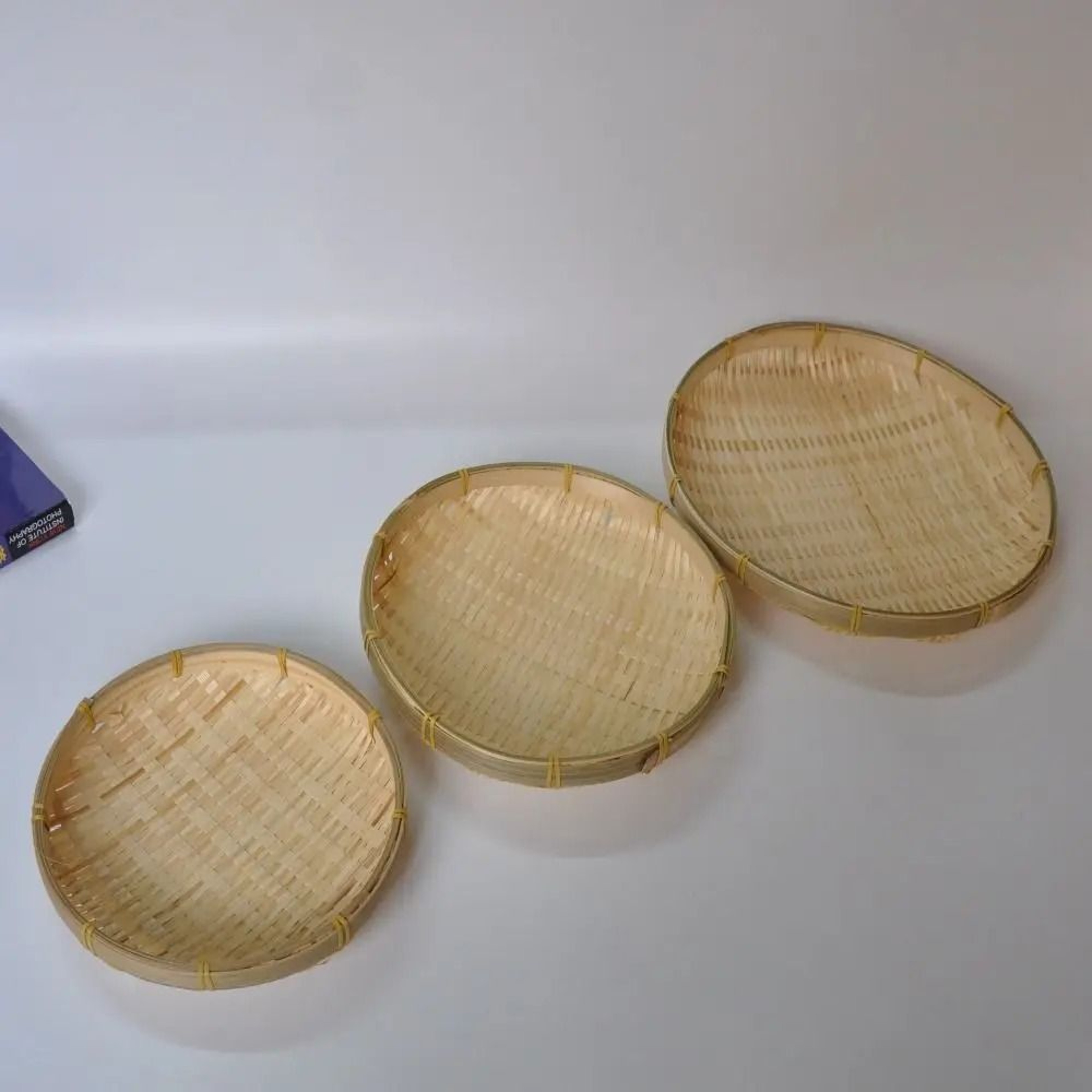 Woven Bamboo Tray Basket  Handmade Wicker Bread Server  HighYield Culinary Interaction Hub 3