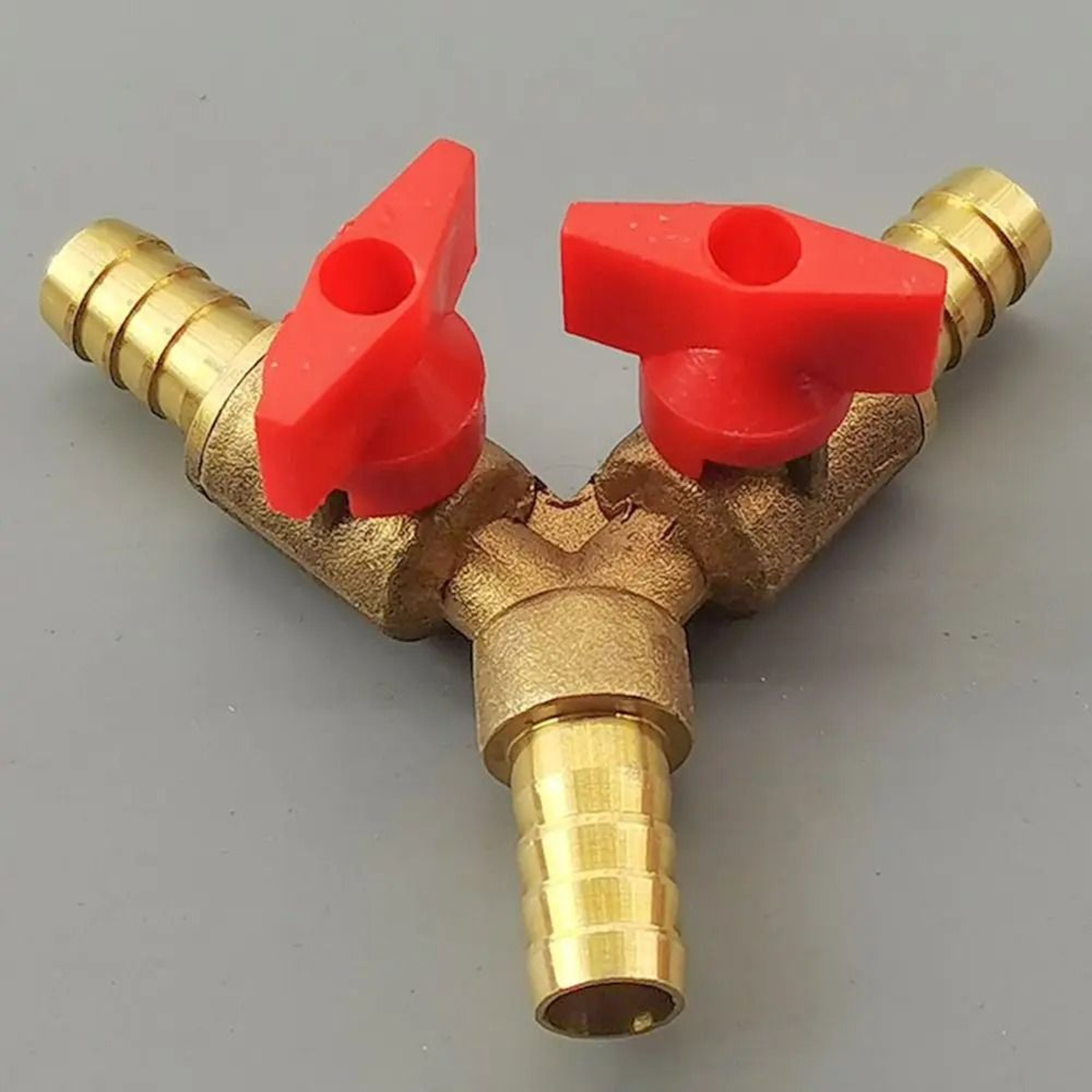 Hose Barb YType ShutOff Valve  3Way Brass Ball Valve Connector  HighYield Fluid Interaction Hub 2