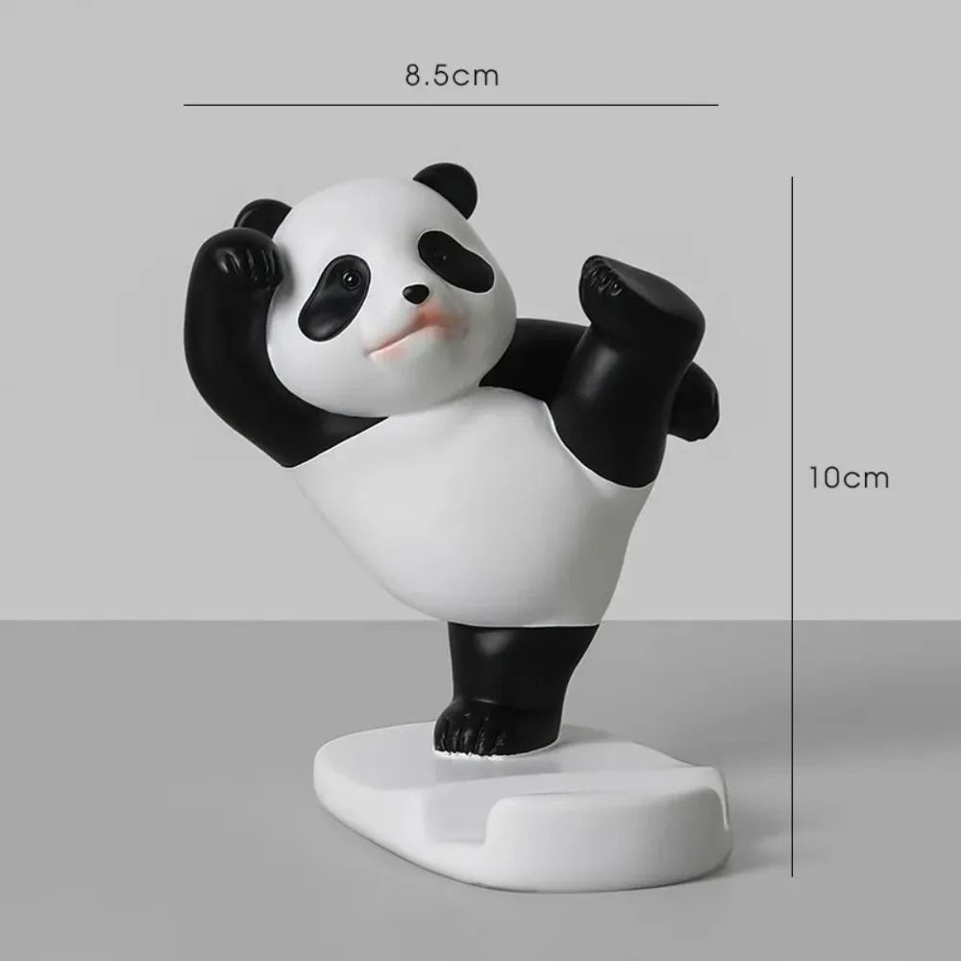 Panda Mobile Phone Stand  Modern Resin Sculpture Statue  HighYield Desktop Interaction Hub 7