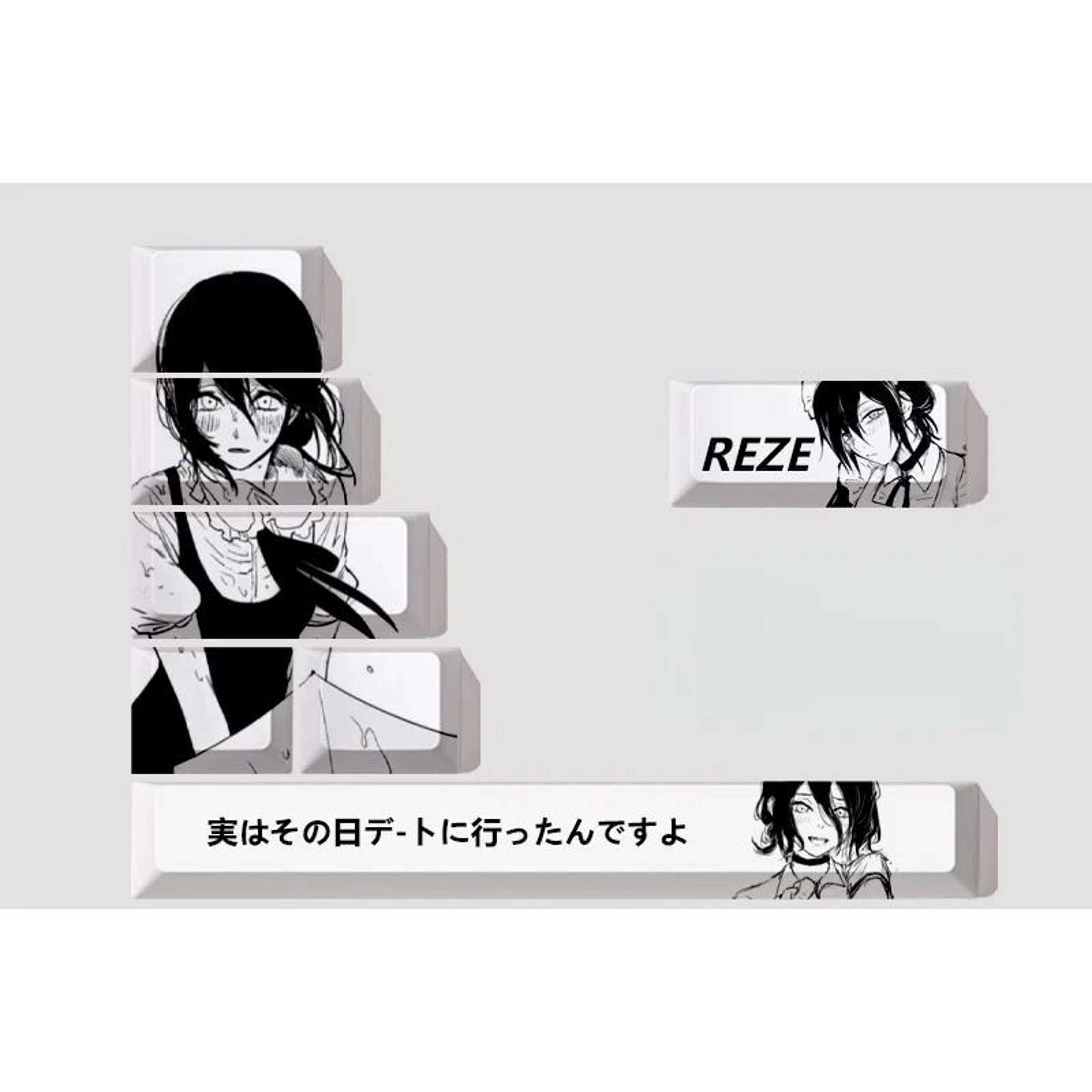 Reze Personality Anime Keycaps  Chainsaw Theme PBT Set  HighYield Peripheral Interaction Hub 7