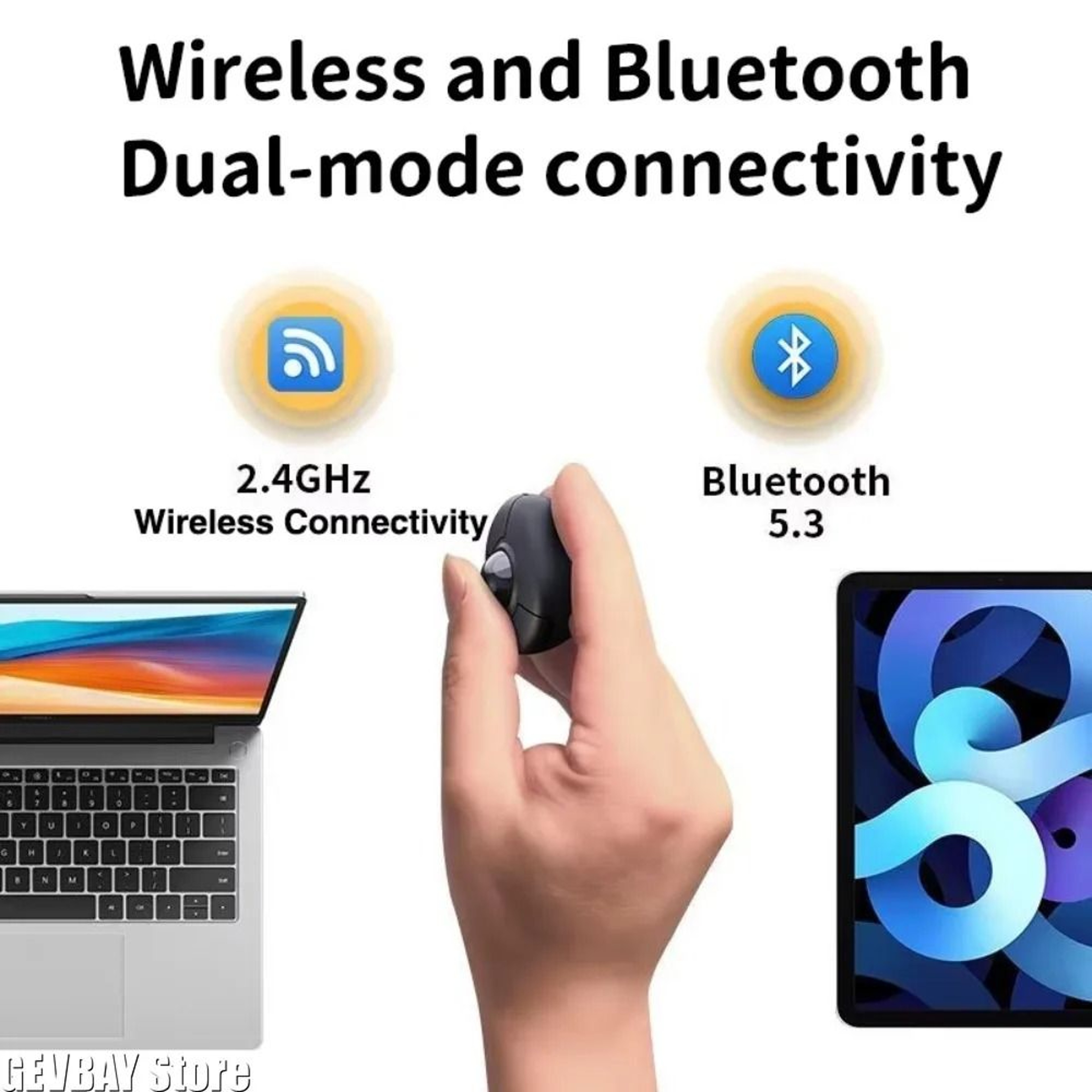 Trackball Finger Ring Mouse  24G  Bluetooth DualMode Remote  HighYield Wearable Interaction Hub 3