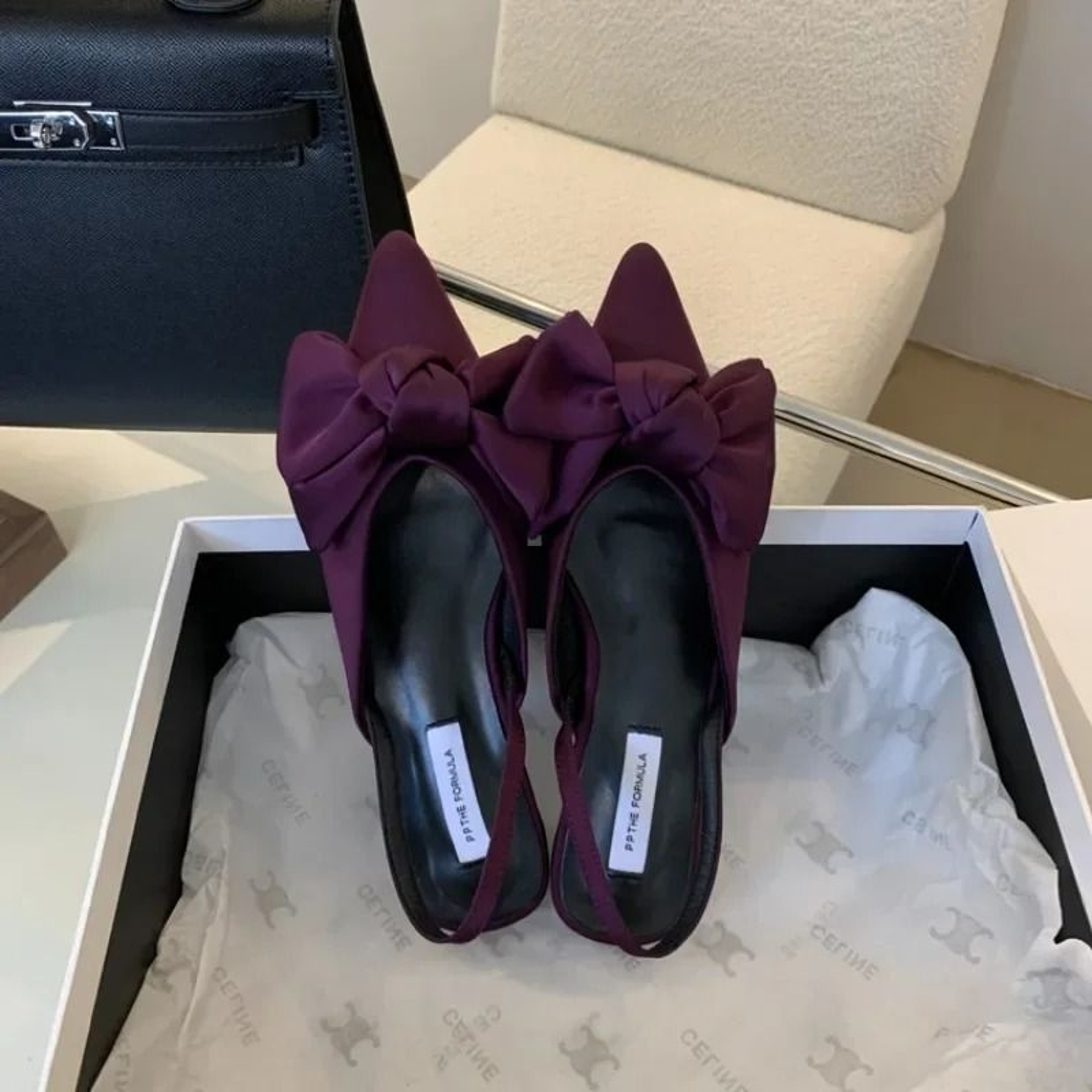 Designer Bow Pointed Toe Sandals  Elegant Slingback Heels  HighYield Summer Aesthetic Interaction H