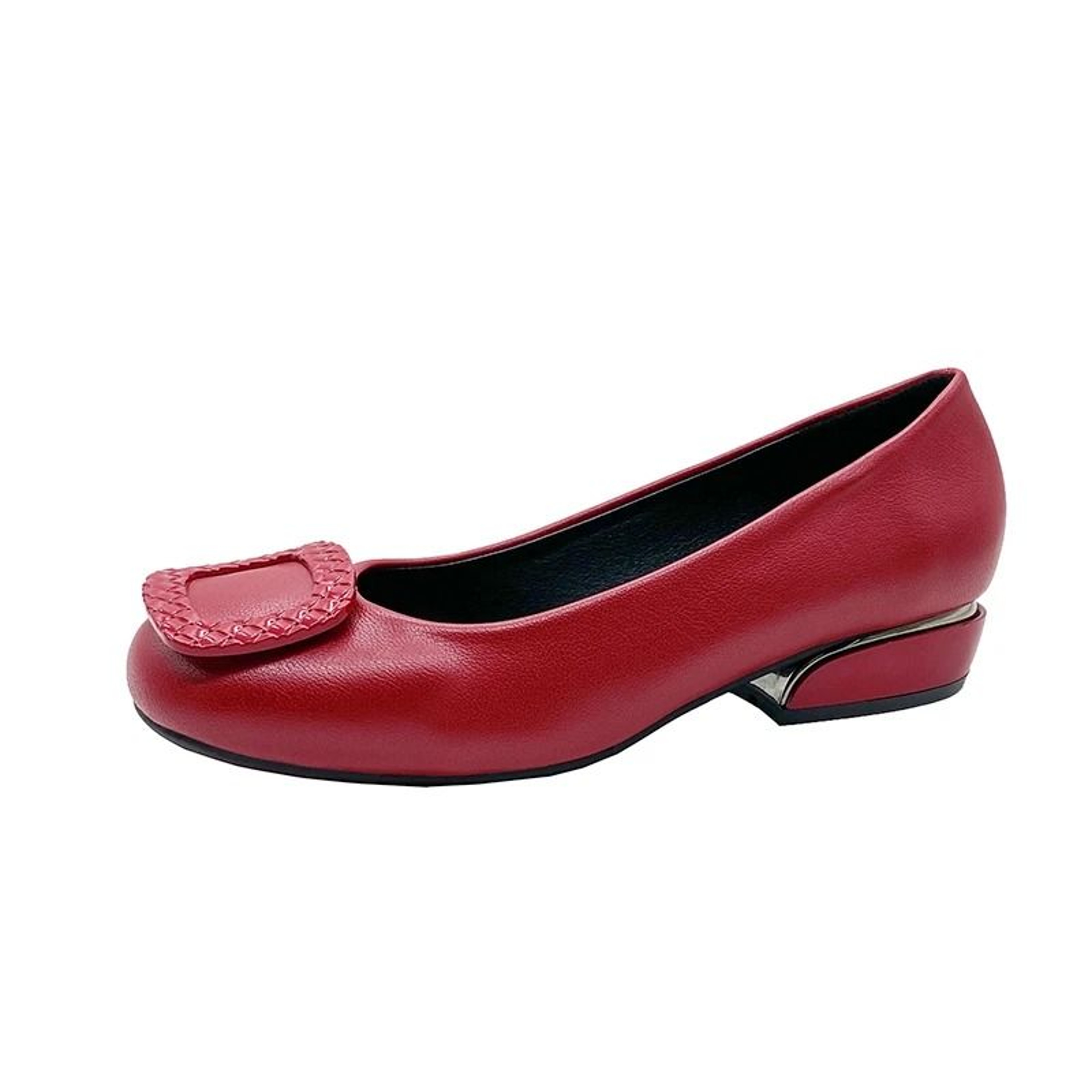 Comemore Fashion Red Pumps  Square Heel PU Leather Series  HighYield Comfort Interaction Hub 9