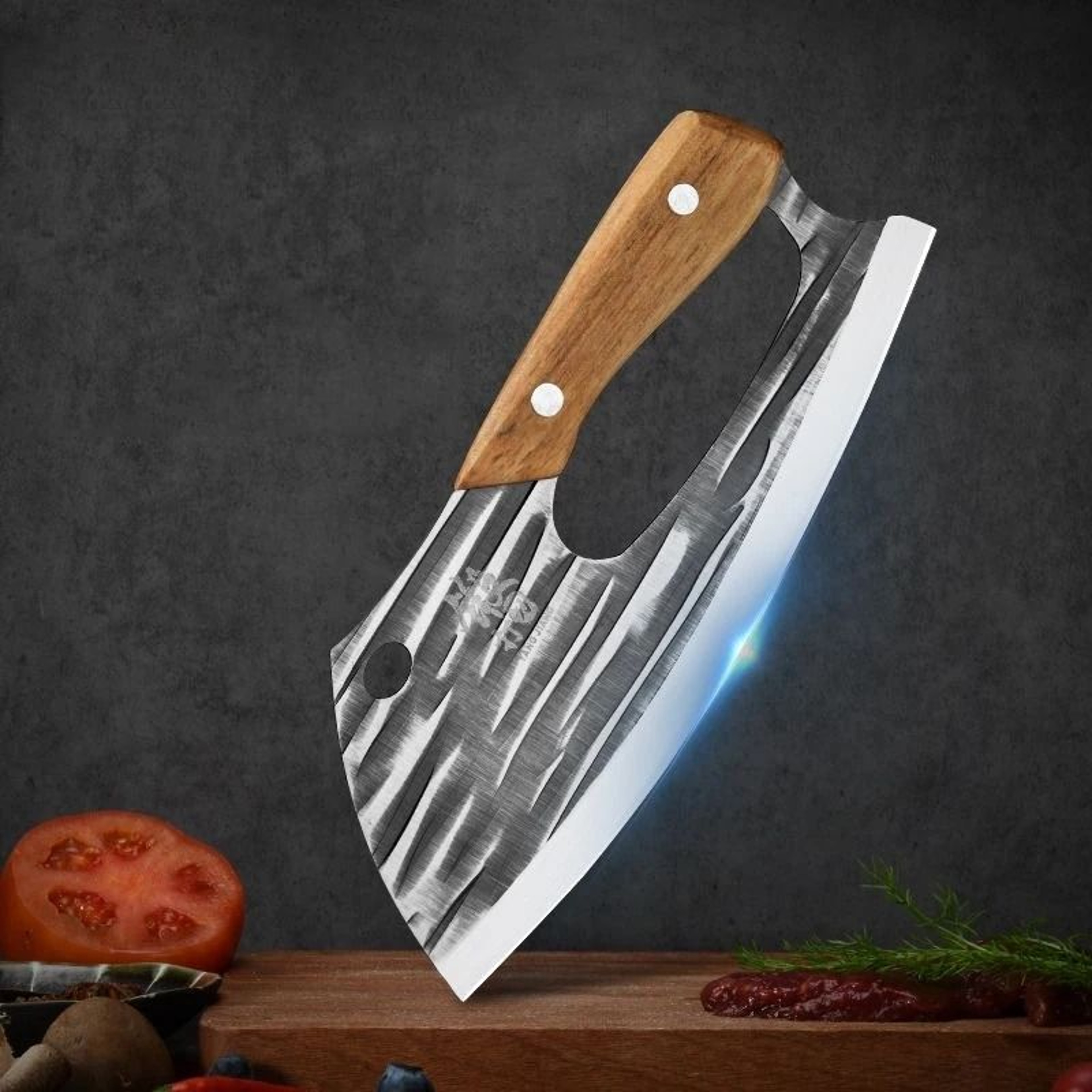 Handmade Forged HighCarbon Kitchen Chef Knife 0