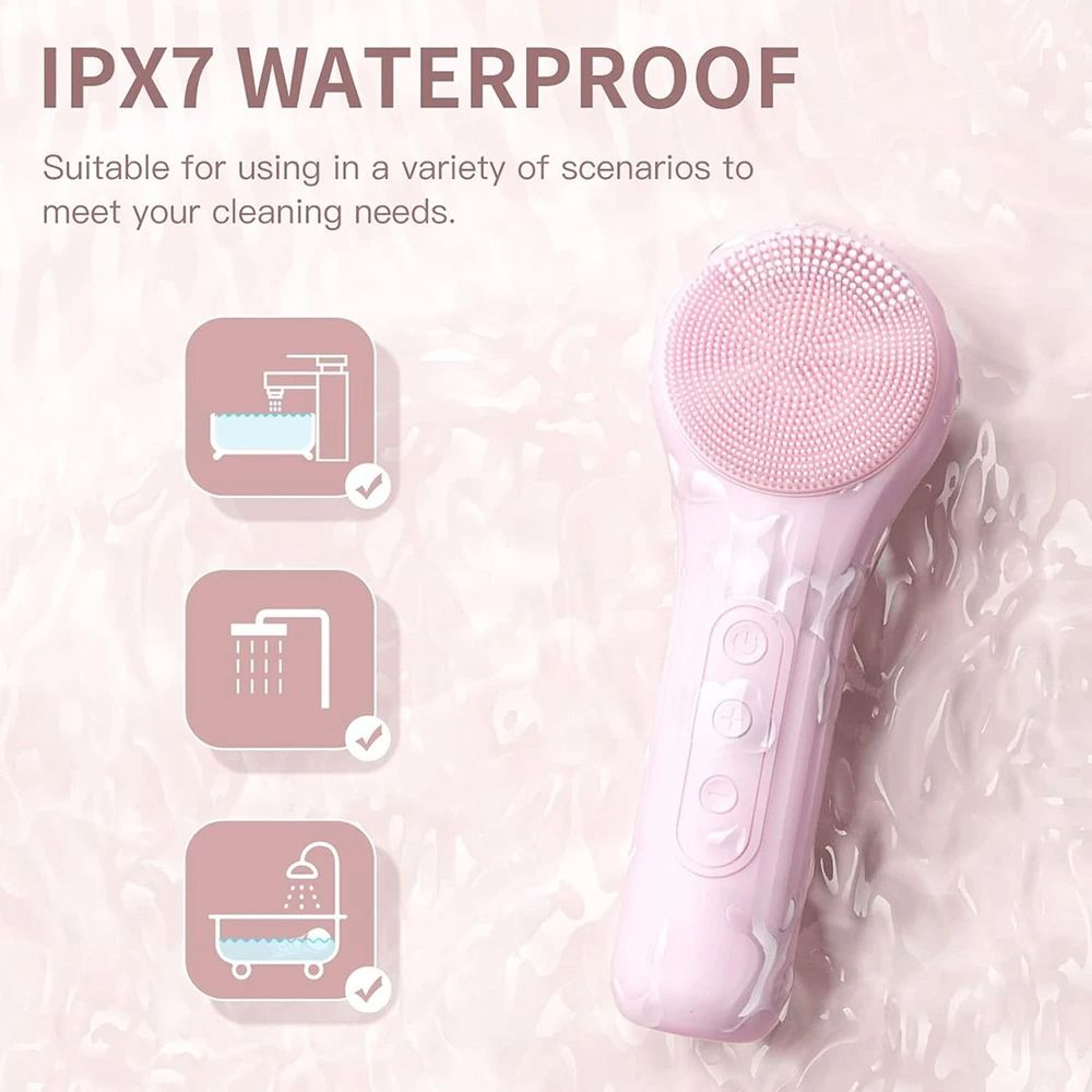 Waterproof Sonic Facial Cleansing Brush 3