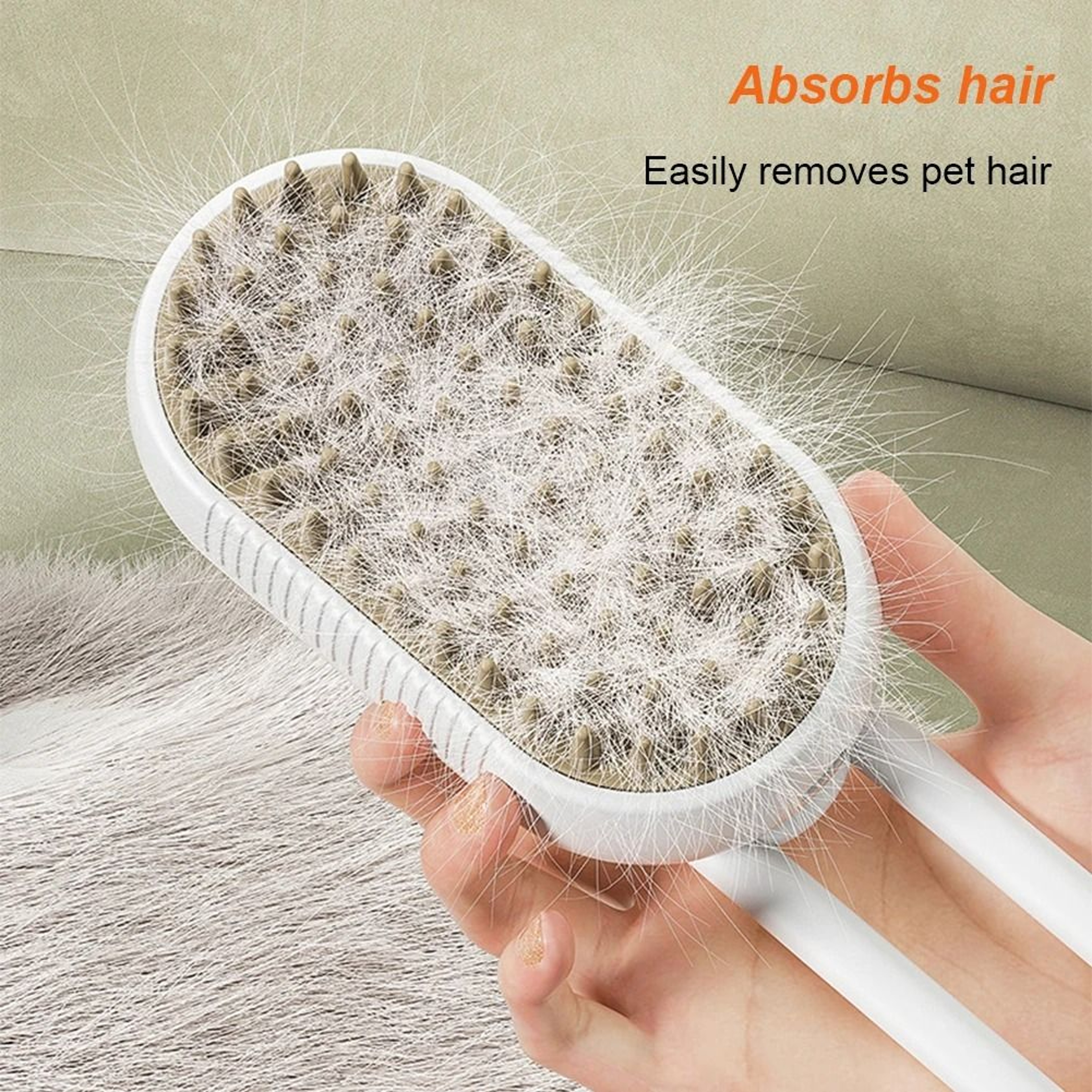 3in1 Pet Electric Steam Grooming Brush 2