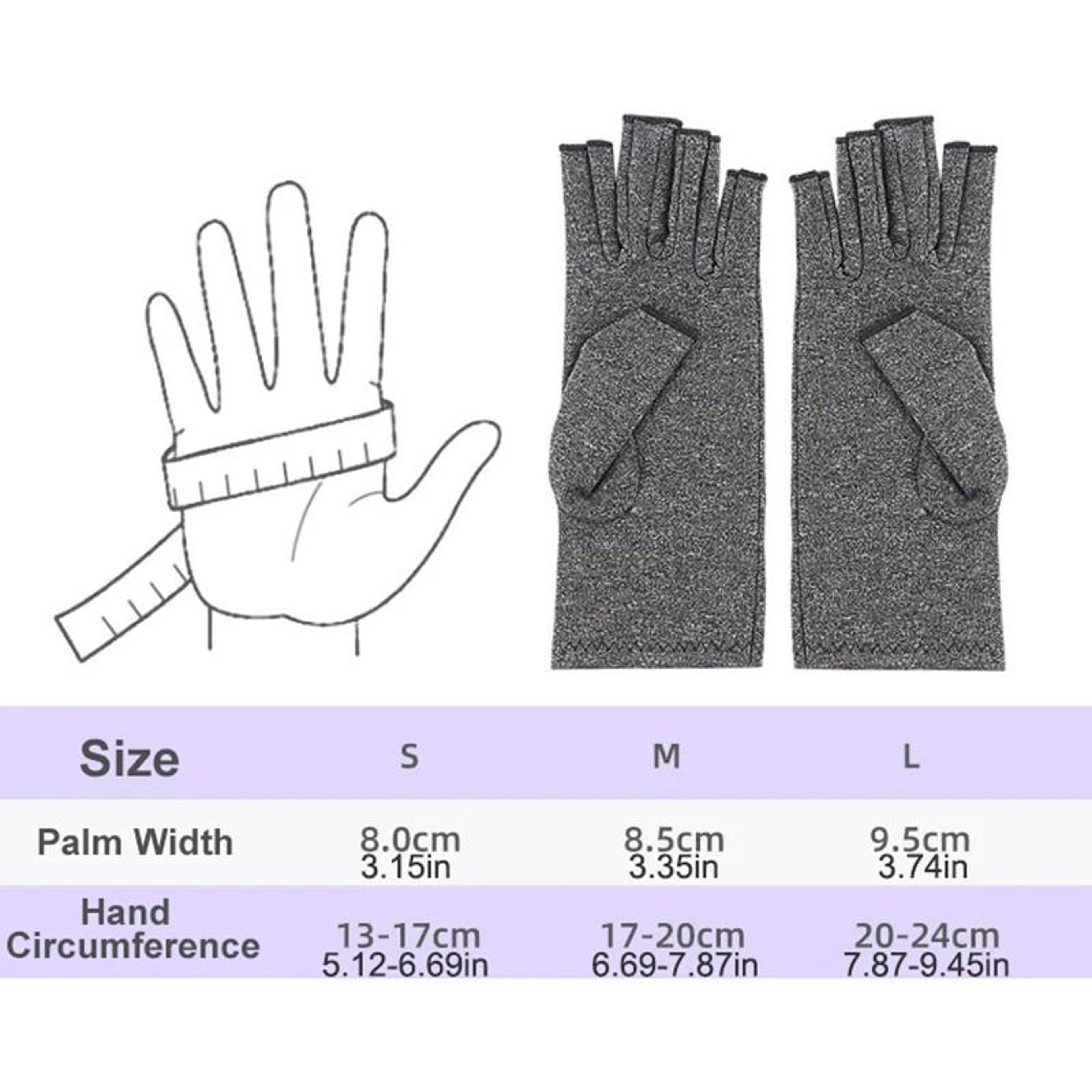 Therapeutic Fingerless Compression Gloves 1