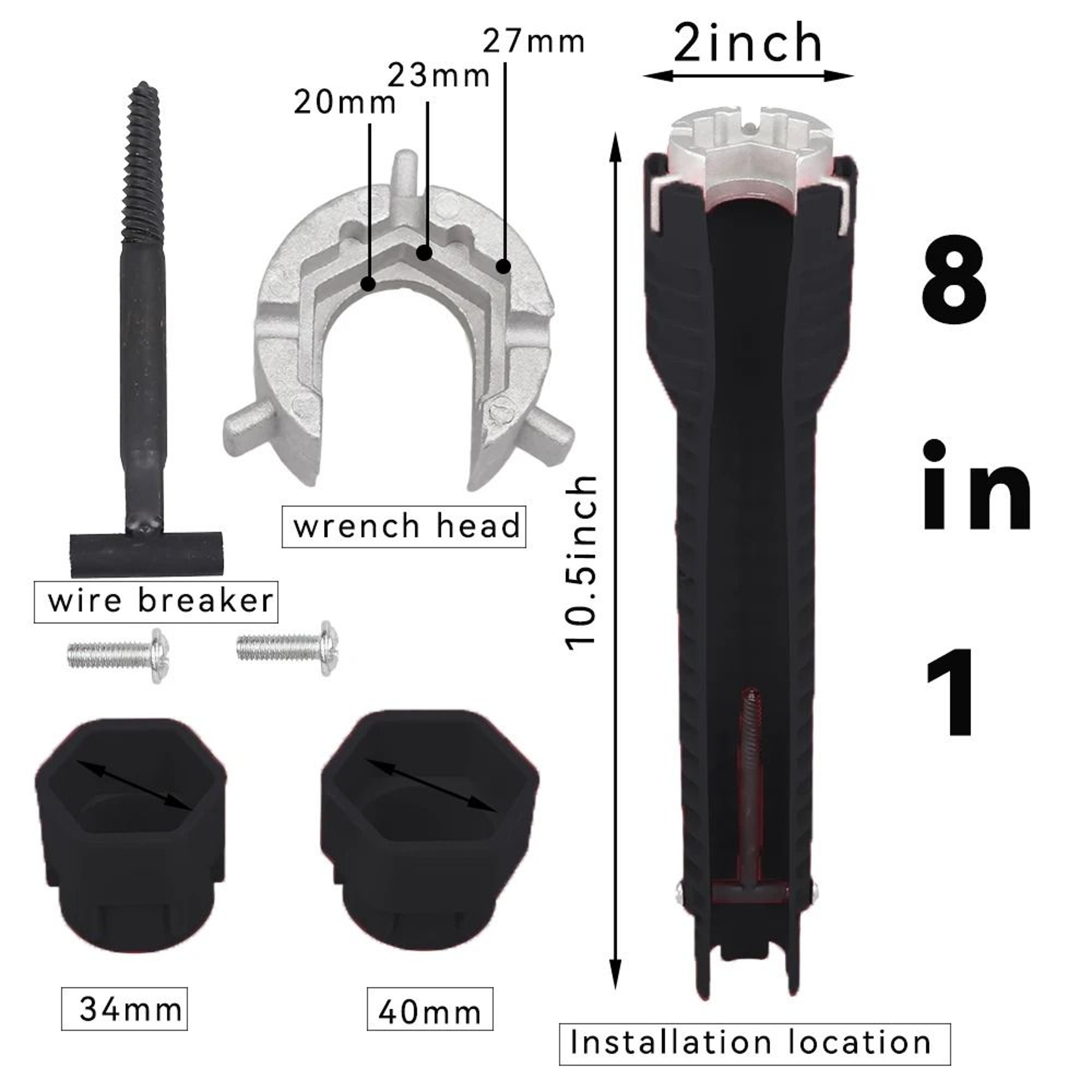 8in1 MultiPurpose Plumbing Installation Tool 8