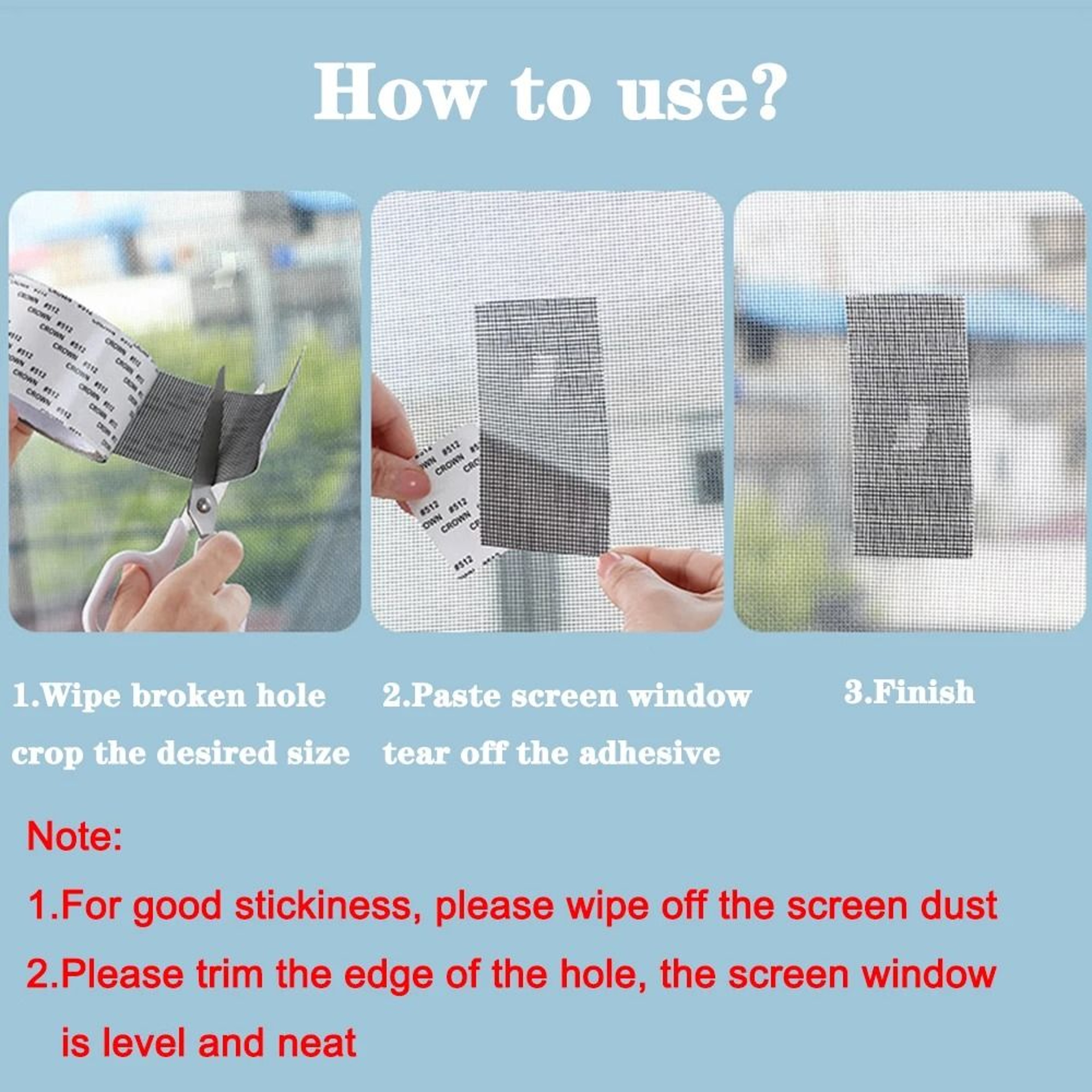 Waterproof Window Screen Repair Tape 2