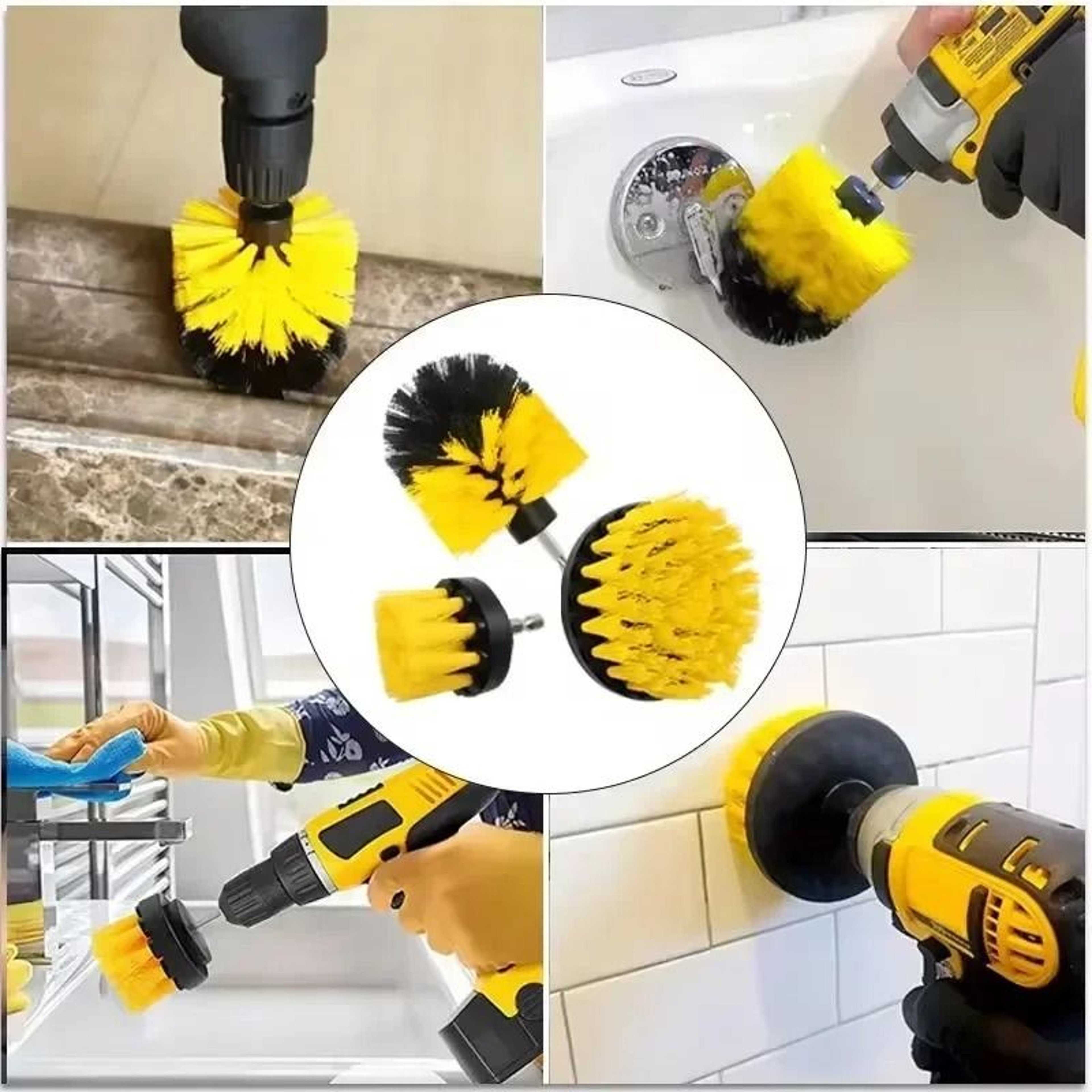 Power Drill Scrubbing Brush System 4