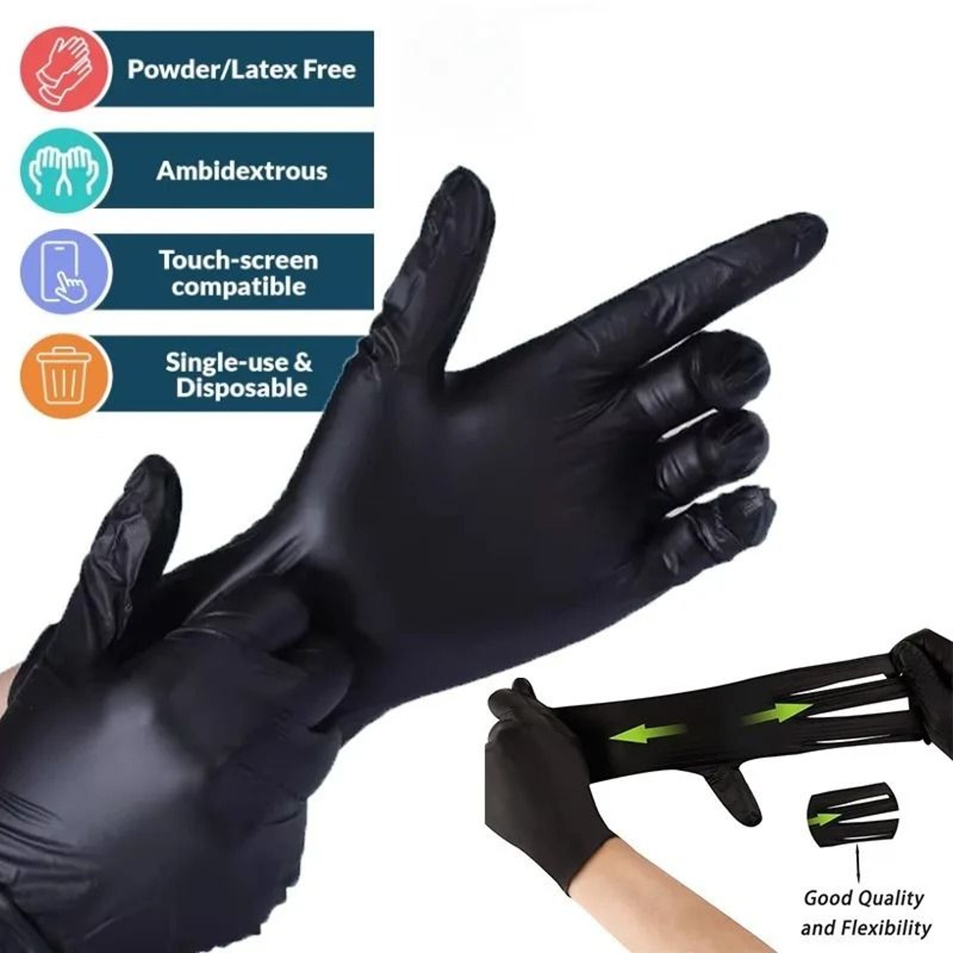 IndustrialGrade Black Nitrile Gloves 3
