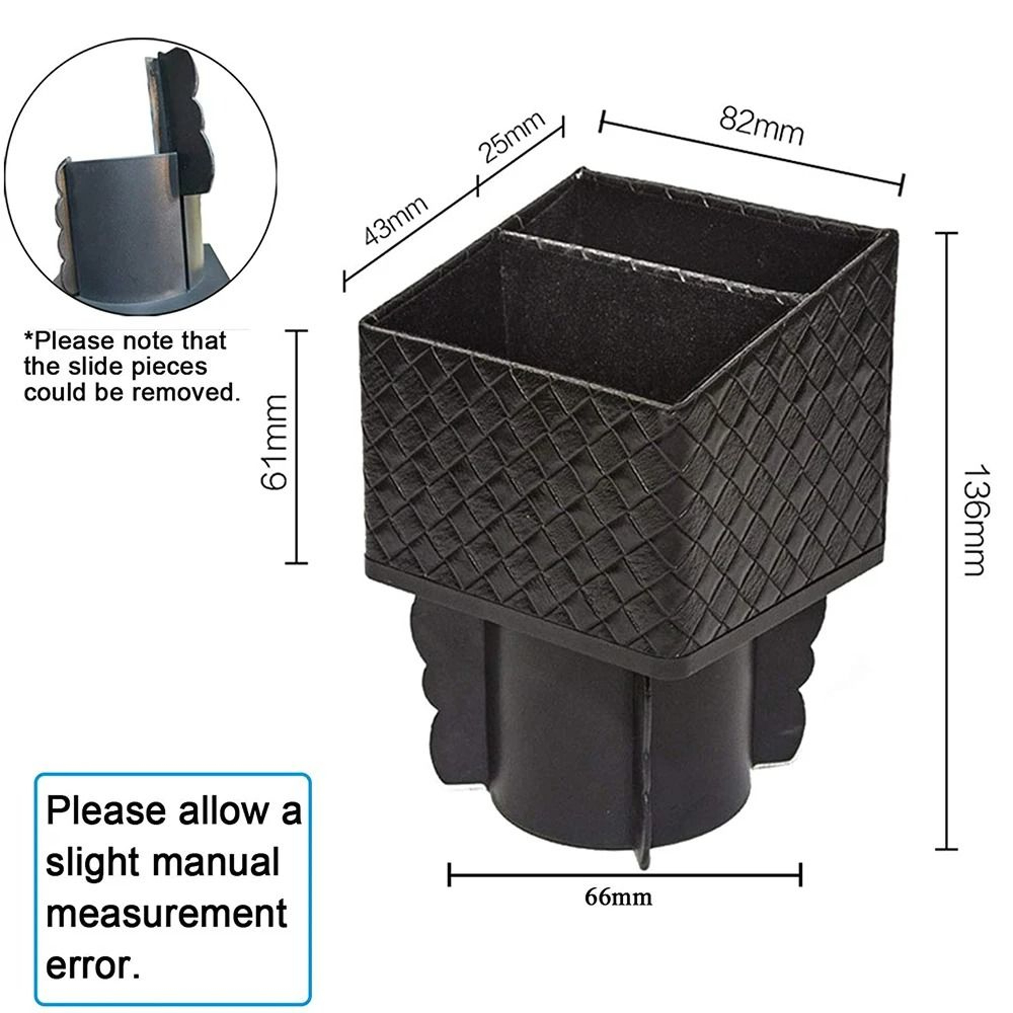 Premium PU Leather Console Pocket  Storage Organizer 1