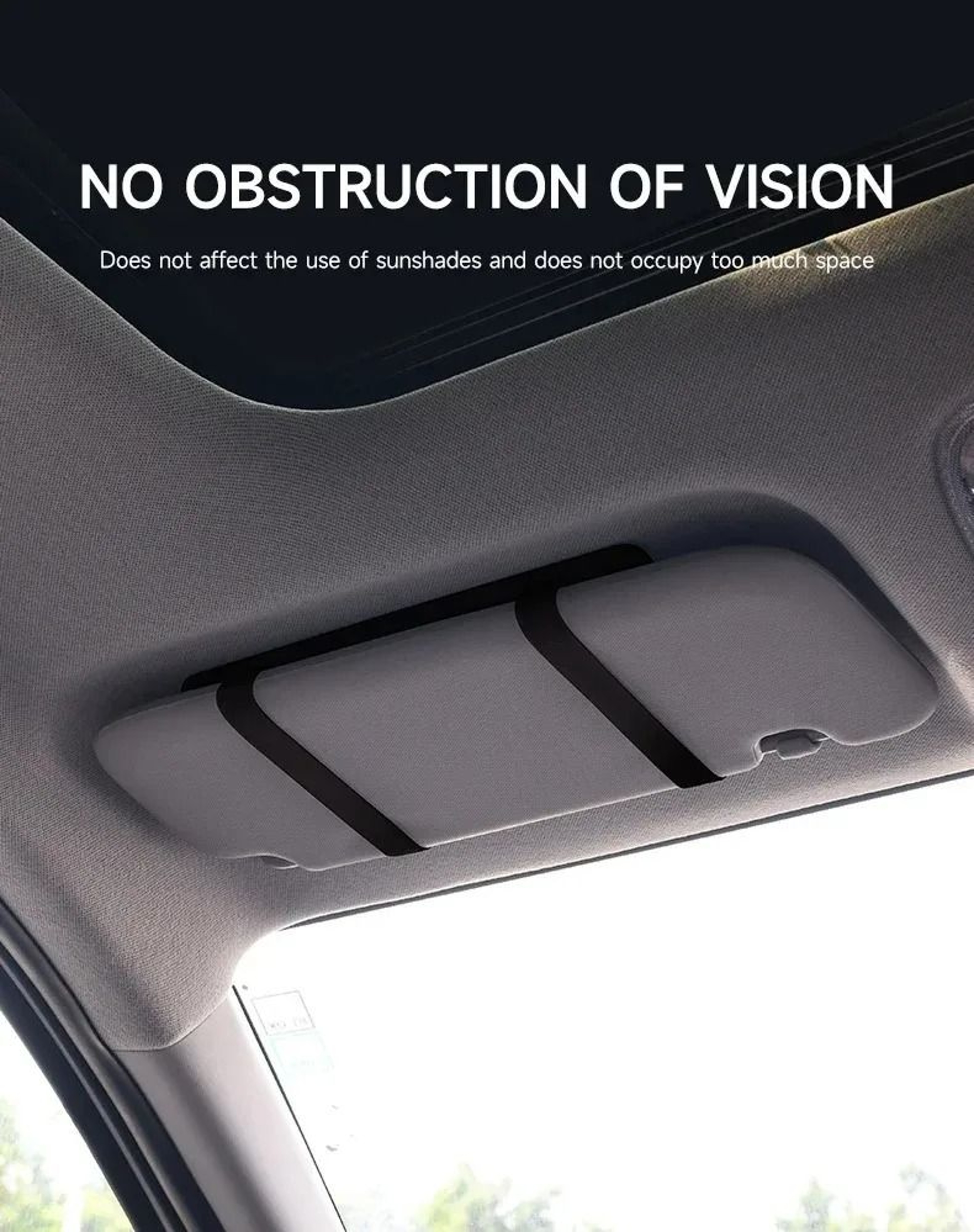 Rechargeable LED Car Sunshade Makeup Mirror 5