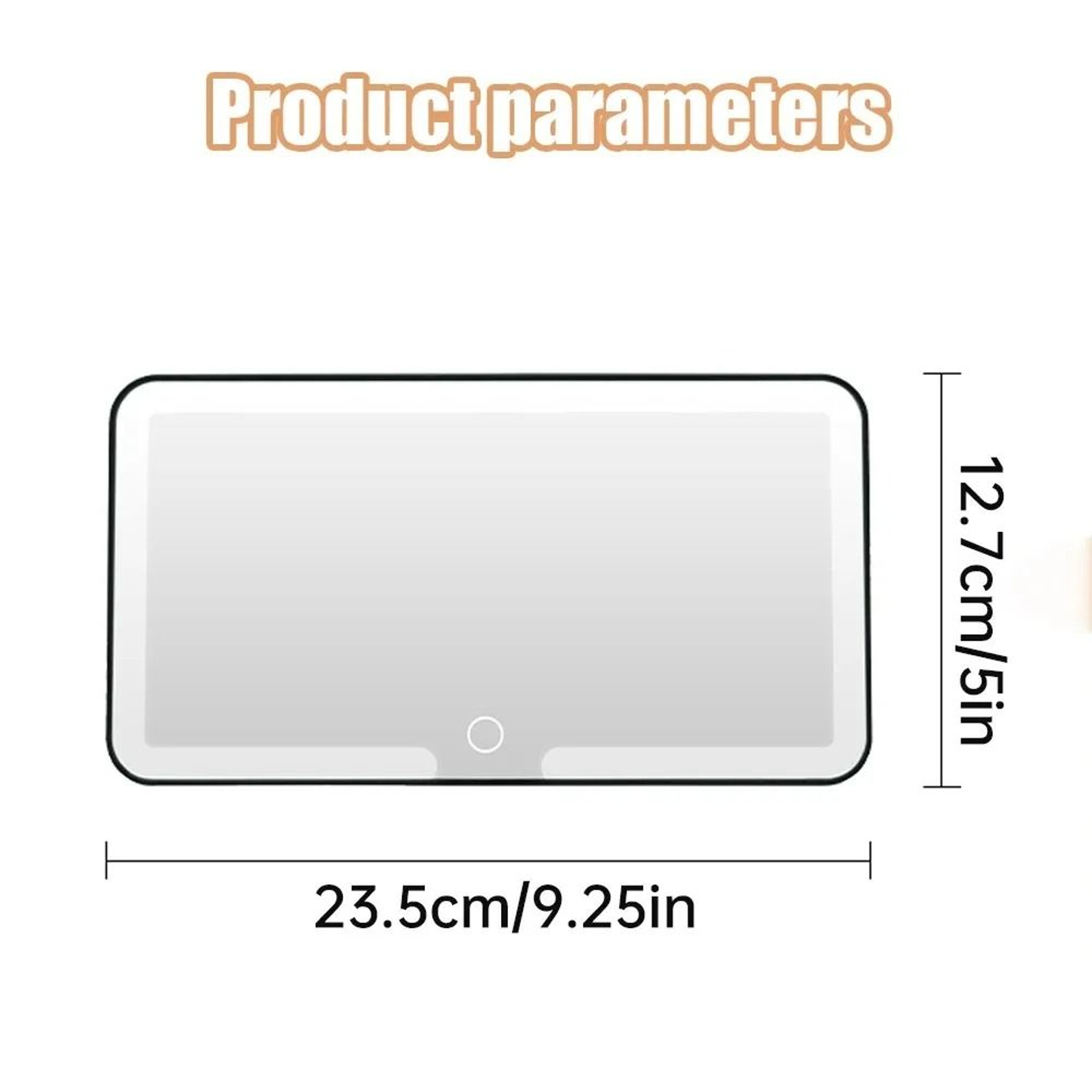 Rechargeable LED Car Sunshade Makeup Mirror 6