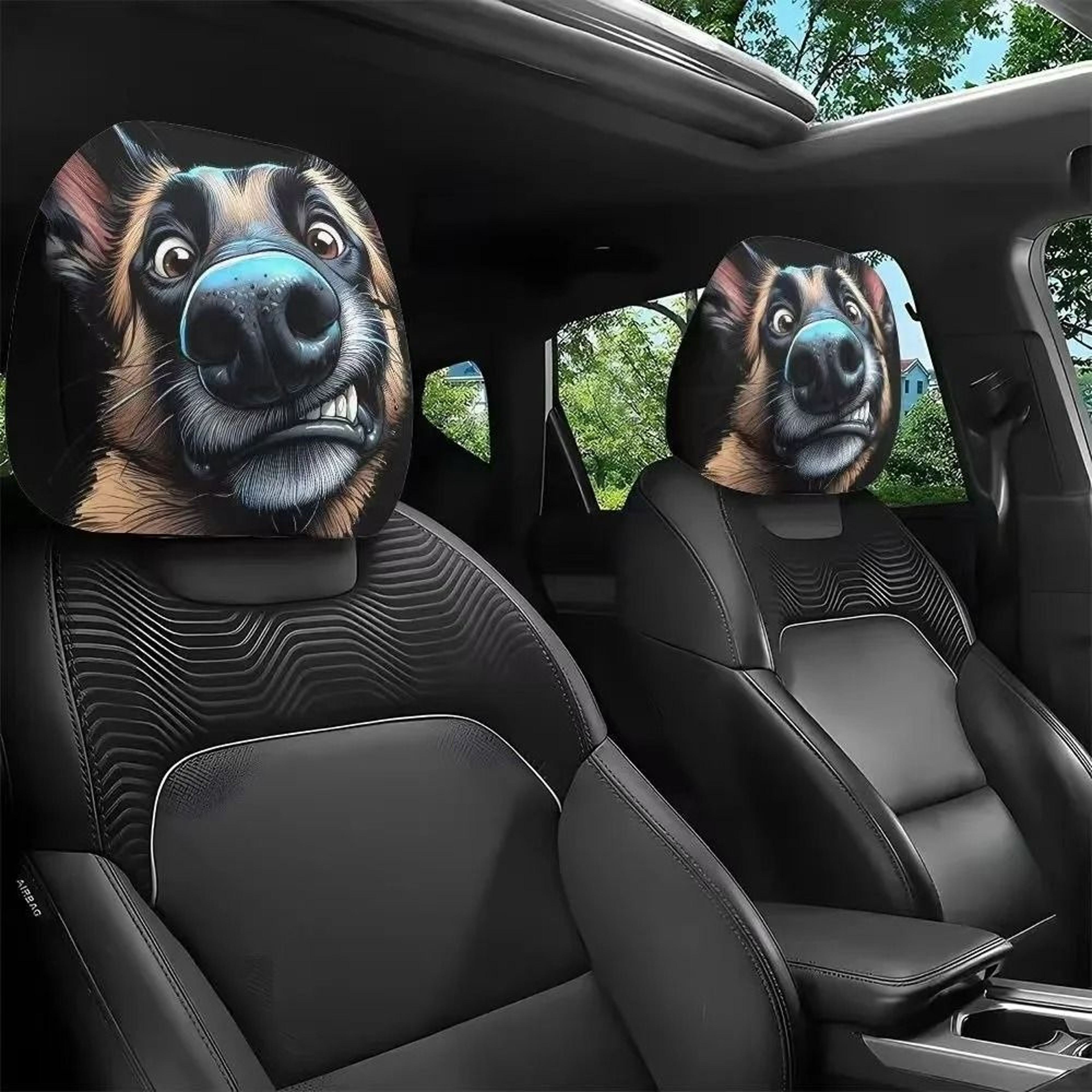 Universal Breathable Elastic Car Headrest Cover 18