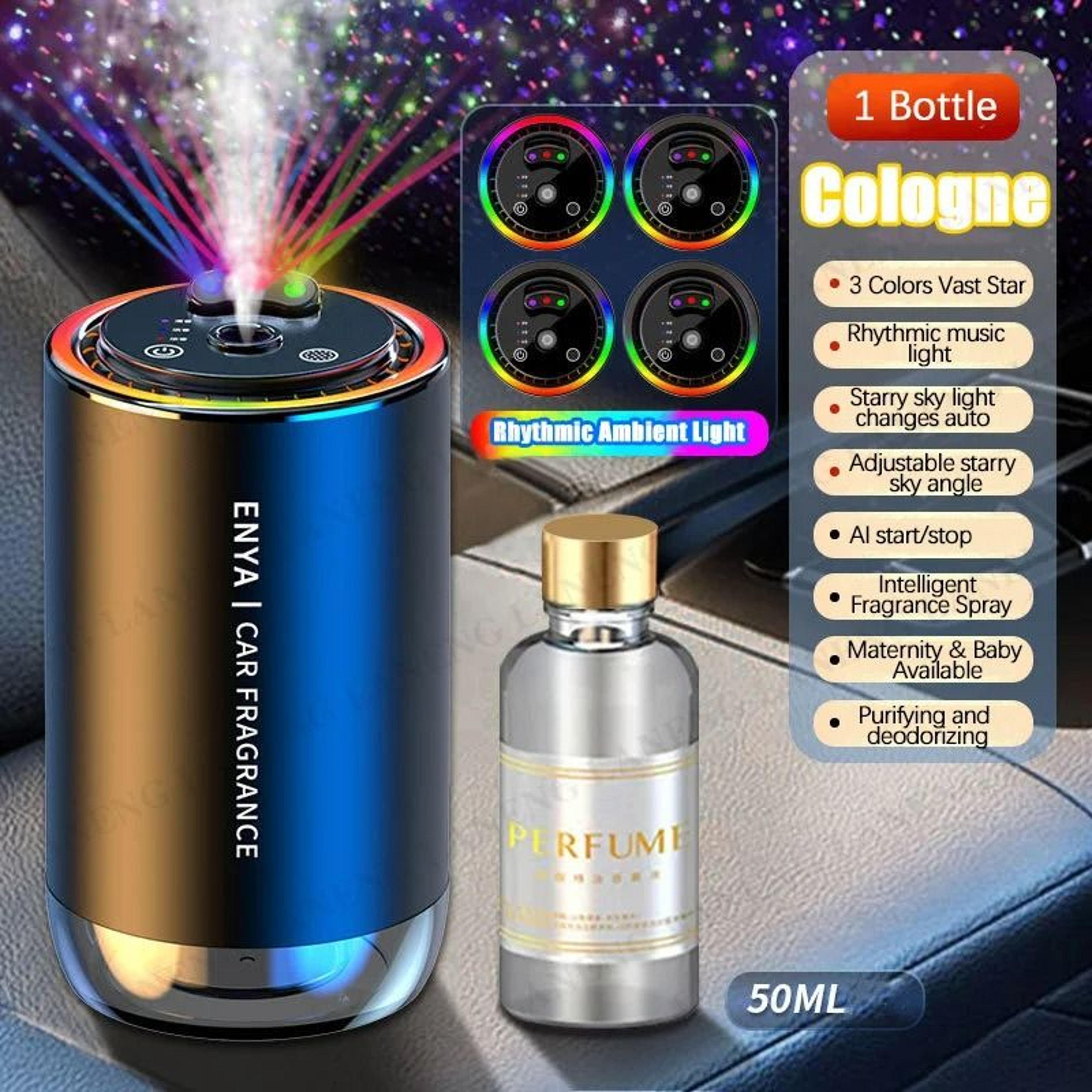 3Color RGB Smart Essential Oil Fragrance Diffuser 9