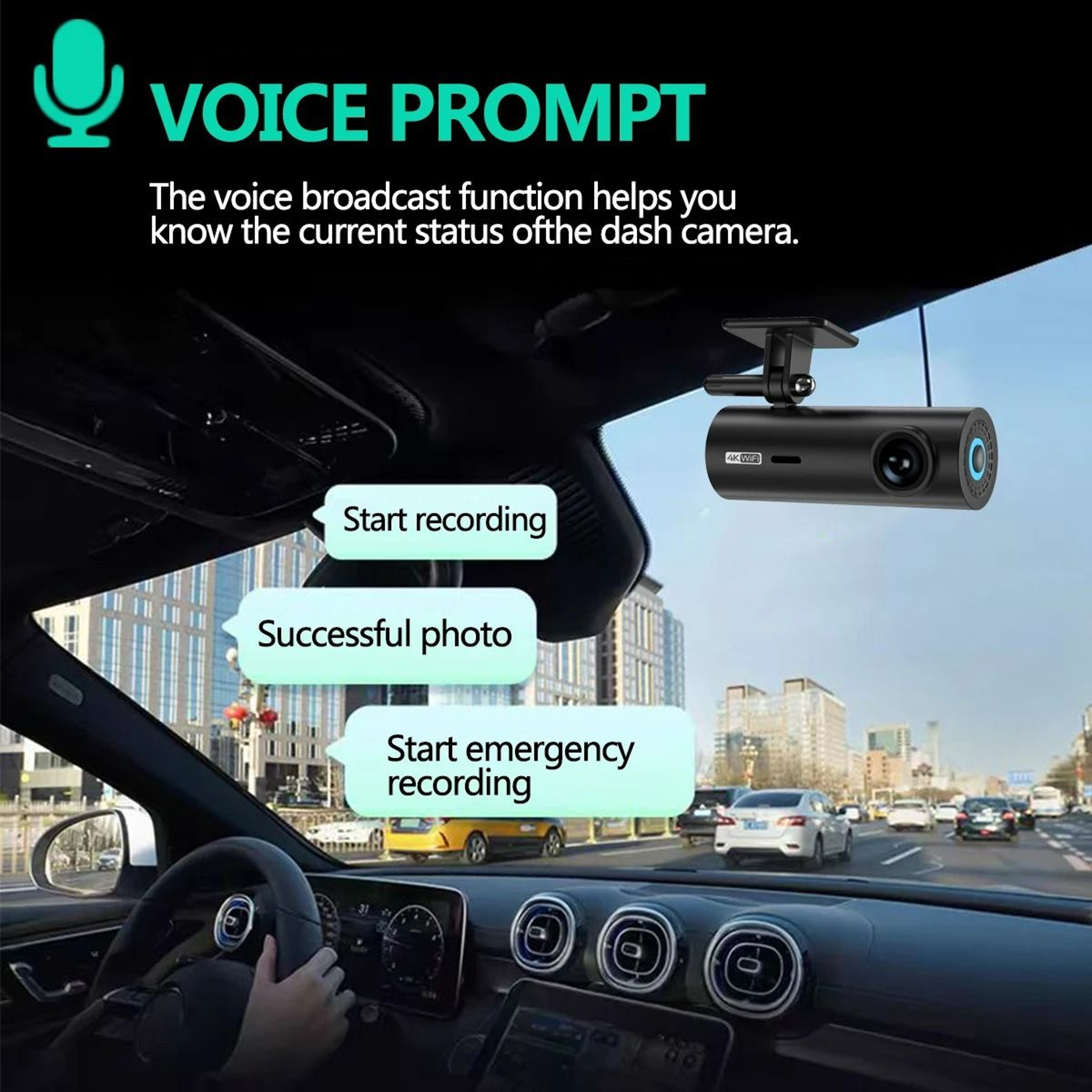 UltraHD 4K WiFi Mini Front Dash Cam 2