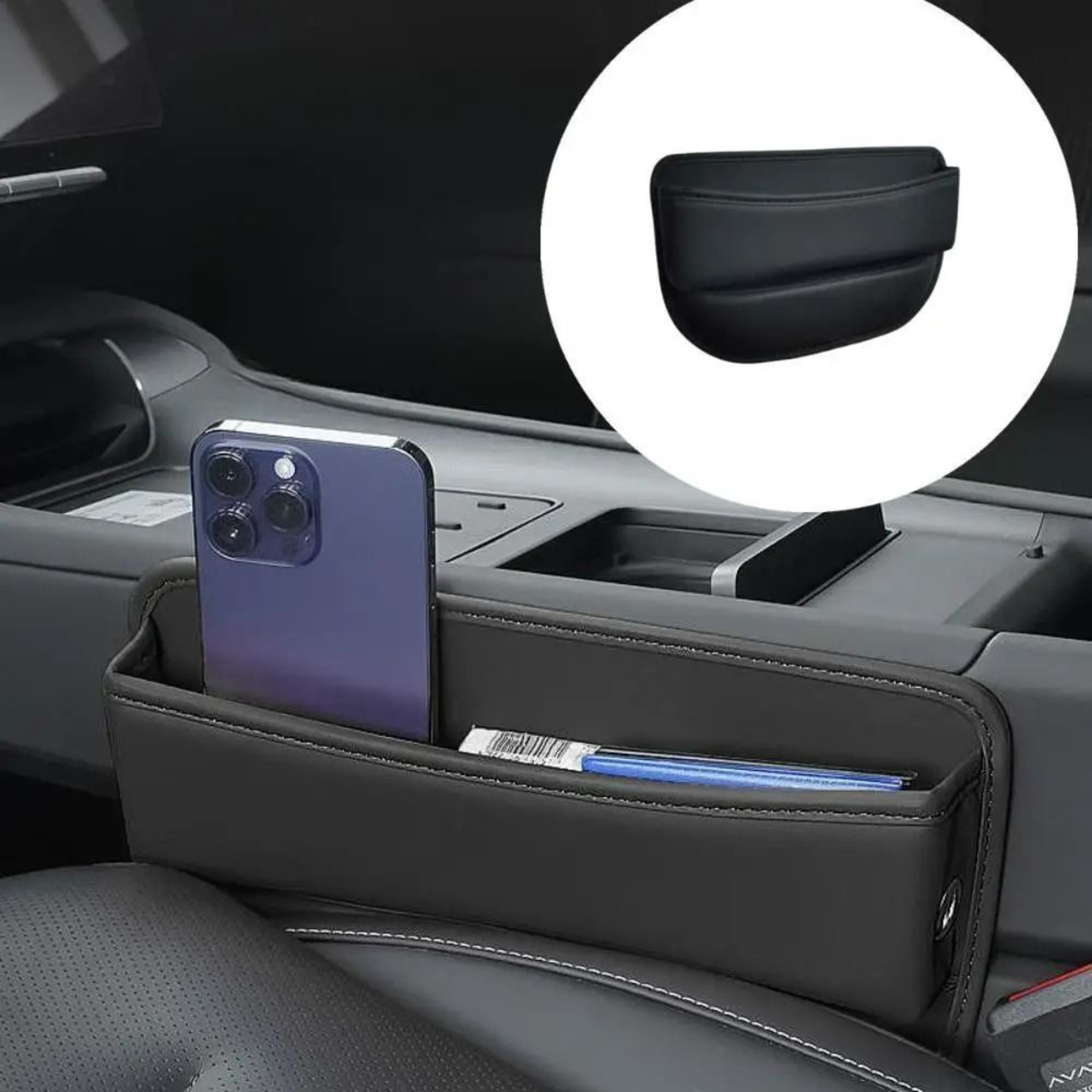 Universal Premium Leather Car Seat Gap Organizer 5