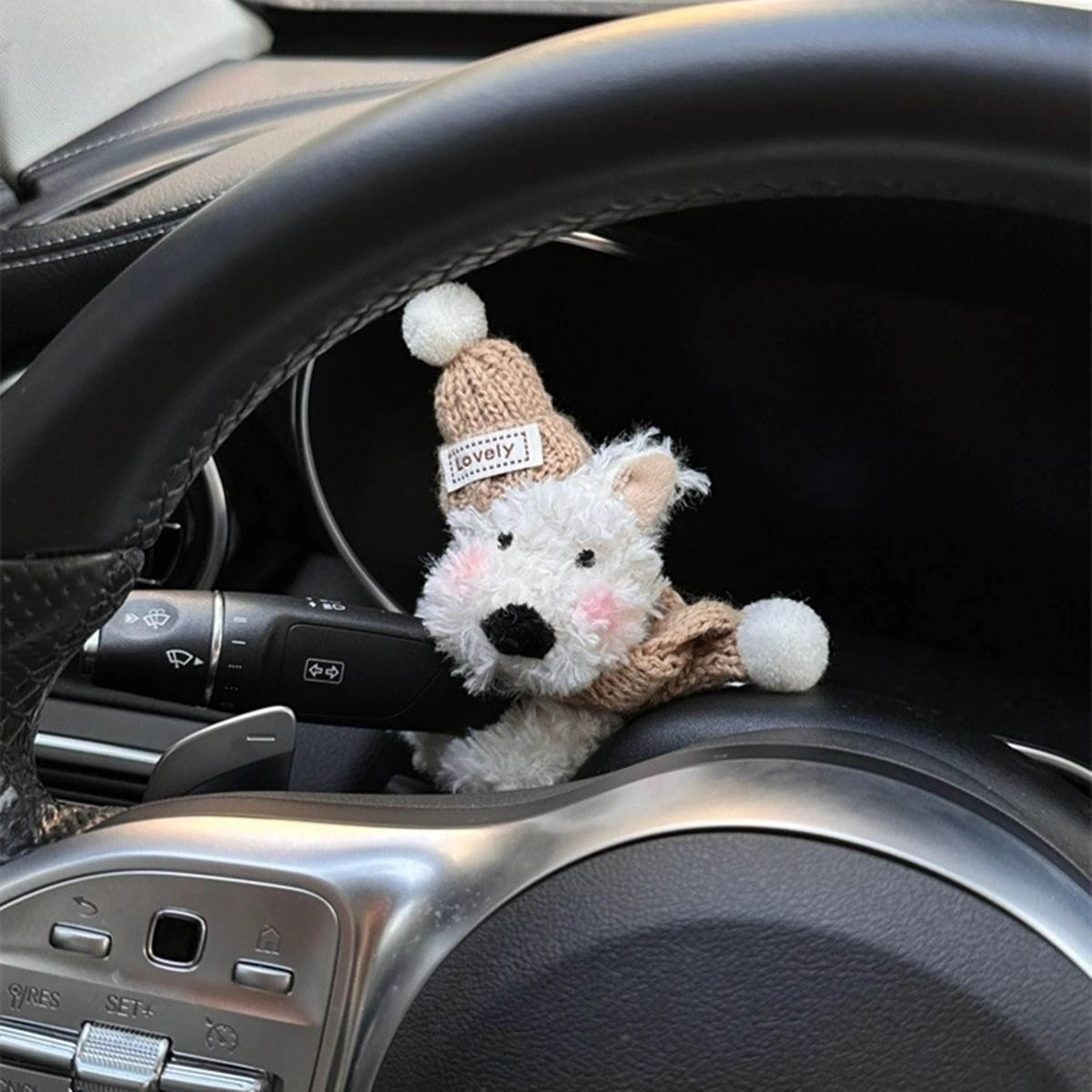 Plush Puppy Steering Column  Wiper Rod Decorative Accent 6