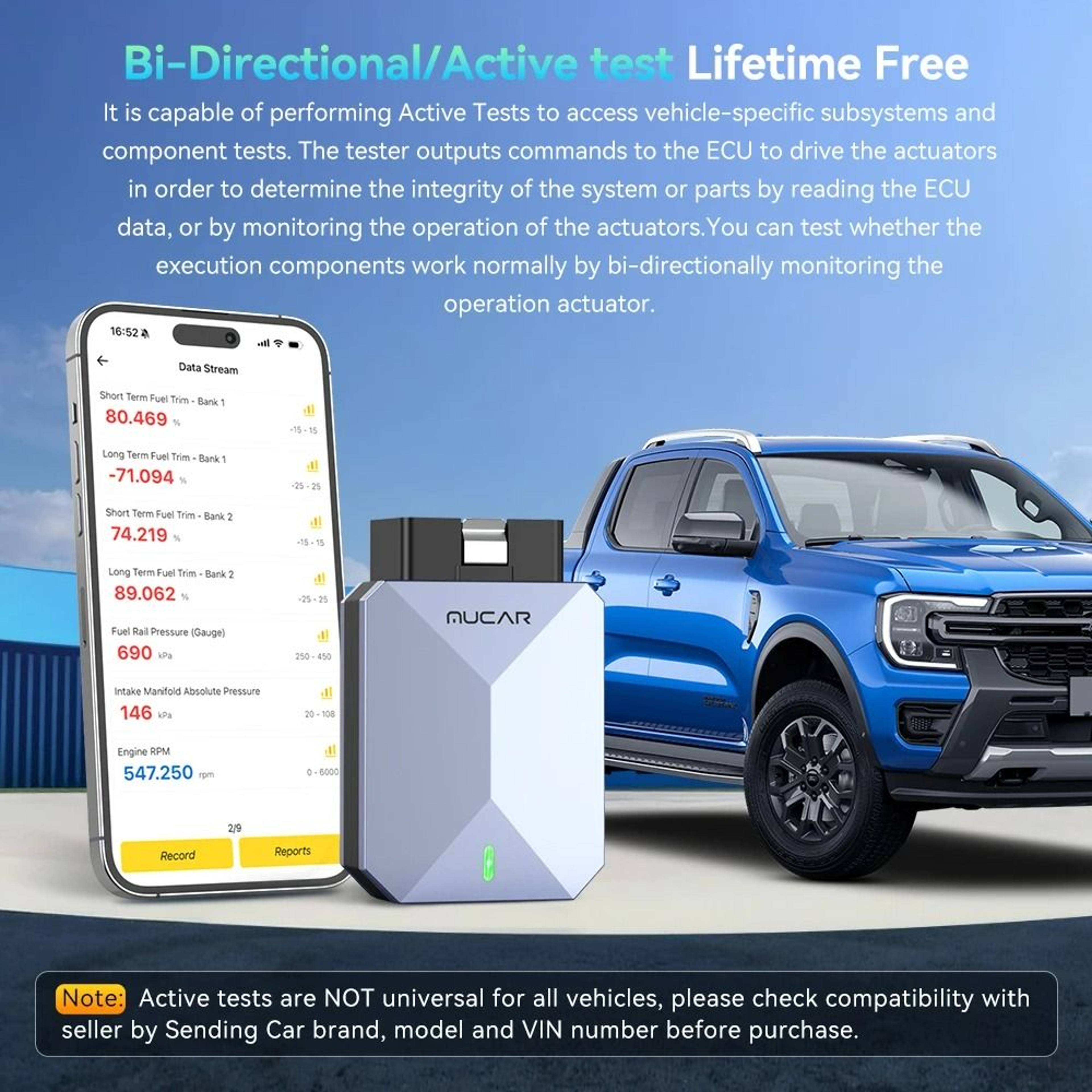 MUCAR BT200 Max Bidirectional OBD2 Diagnostic Scanner 2