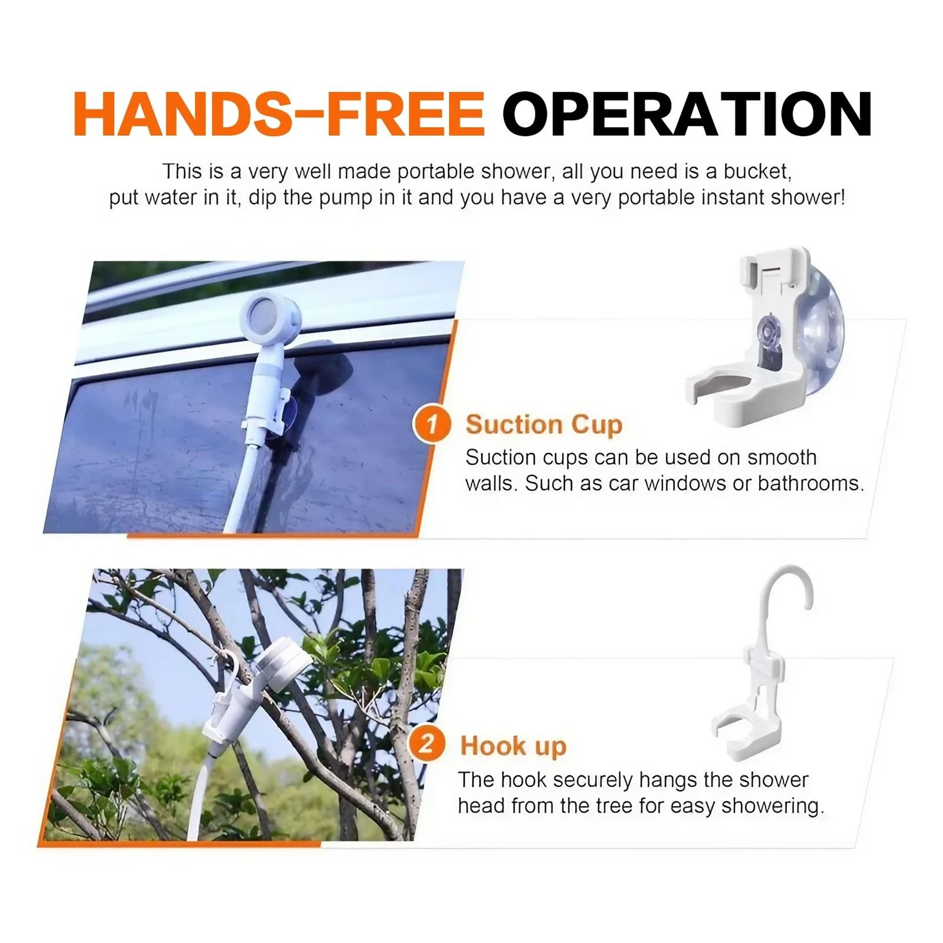 Portable MultiPurpose Rechargeable Outdoor Shower System 4