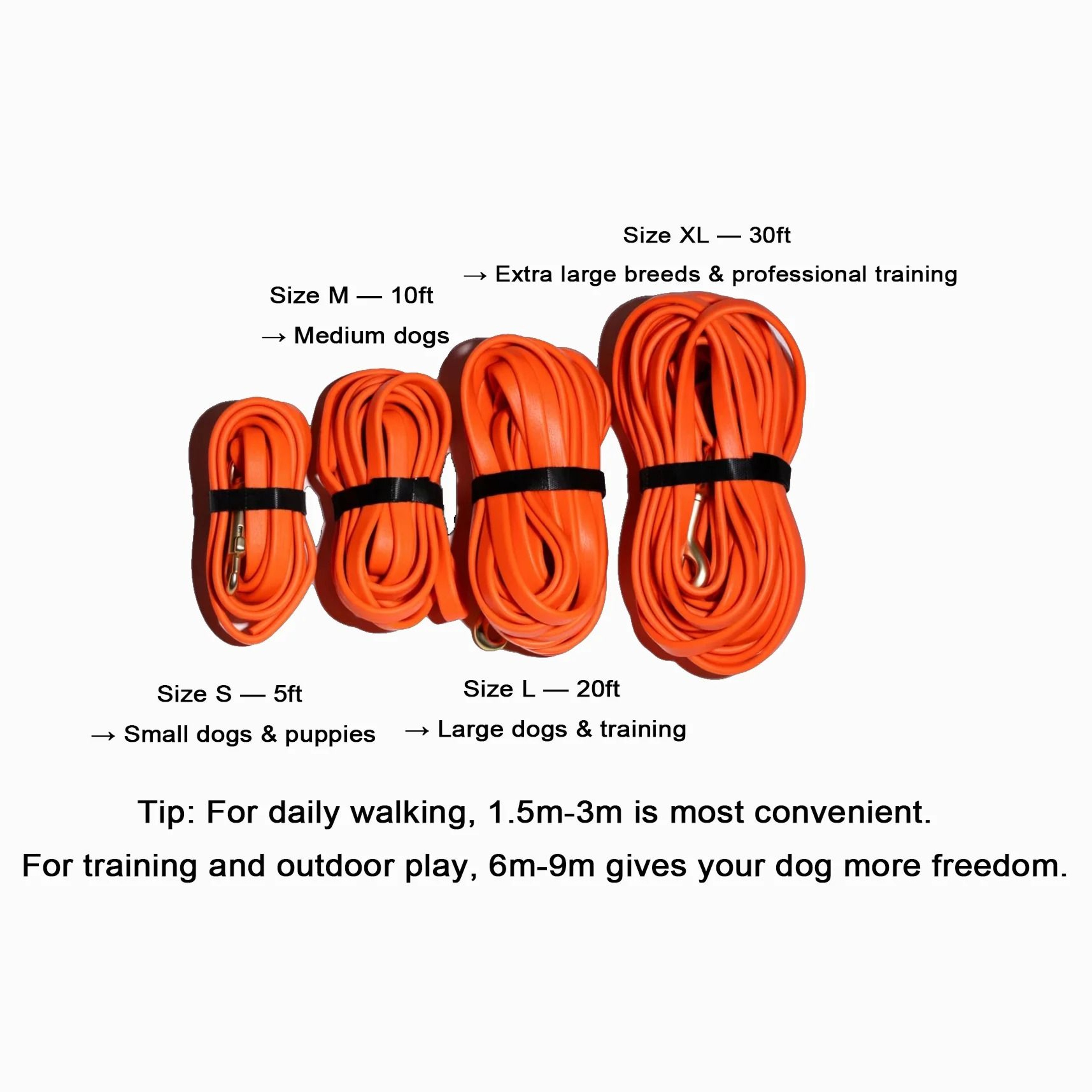 Waterproof PVC Training Leash  HeavyDuty Bite Resistant Long Tracking Rope 5