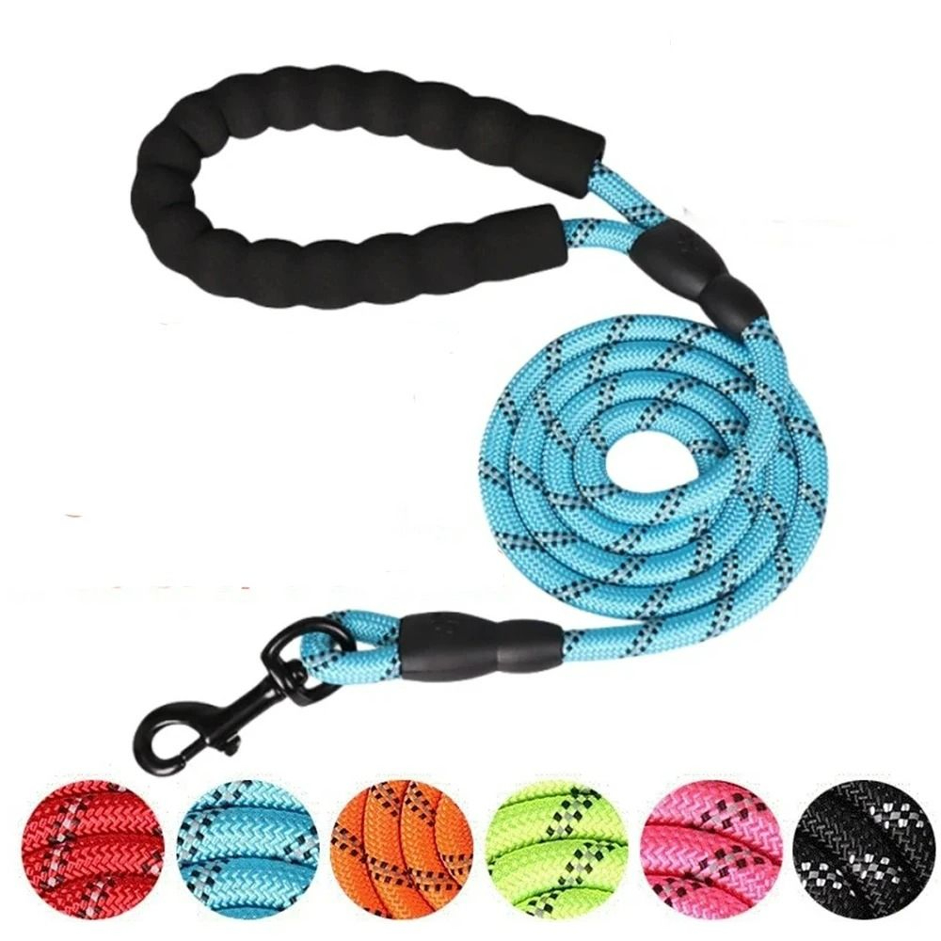 HeavyDuty Reinforced Rope Leash  Soft Padded Handle For Small To Large Dogs 0