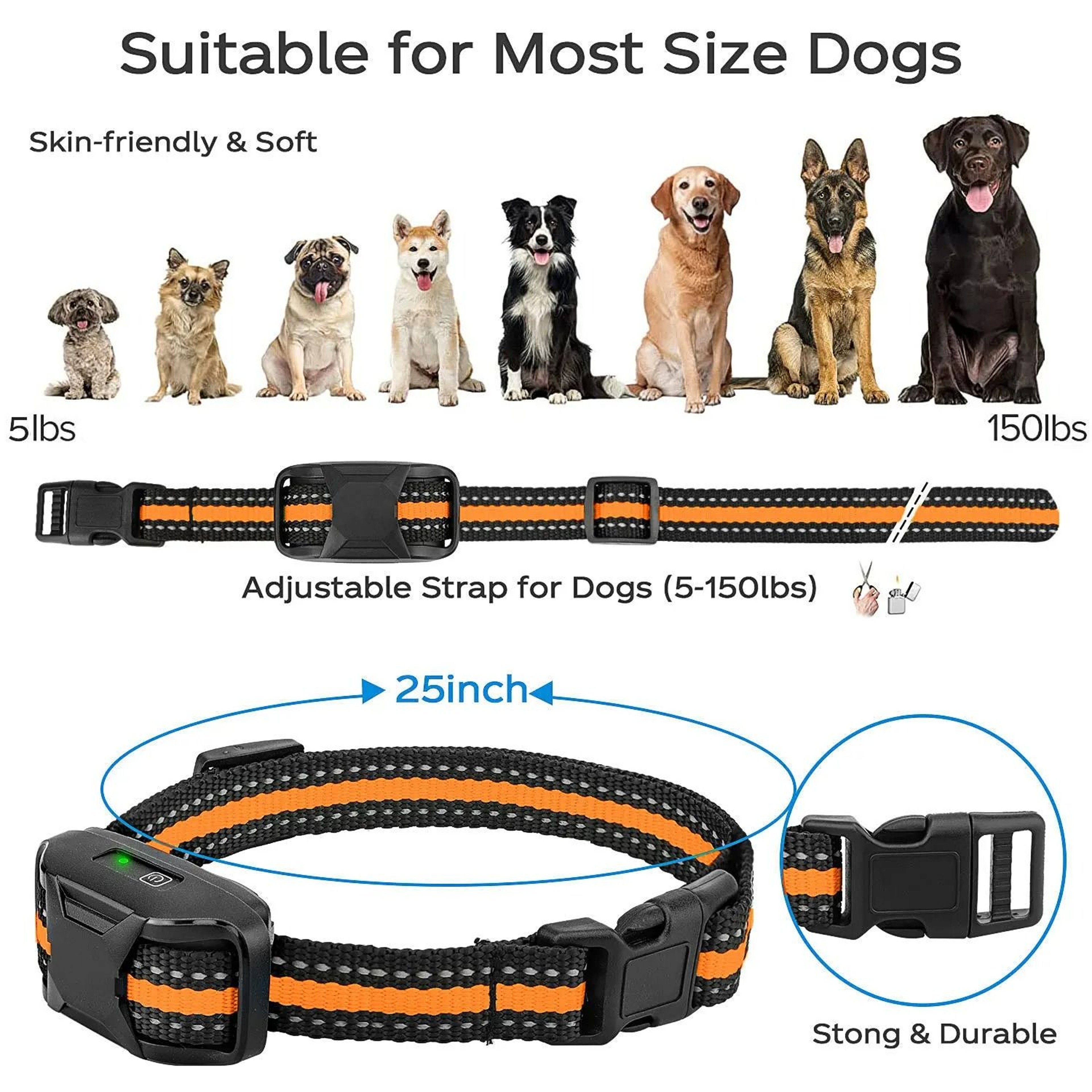 3300ft Professional Remote Dog Training Collar  Waterproof Behavior Correction System 4