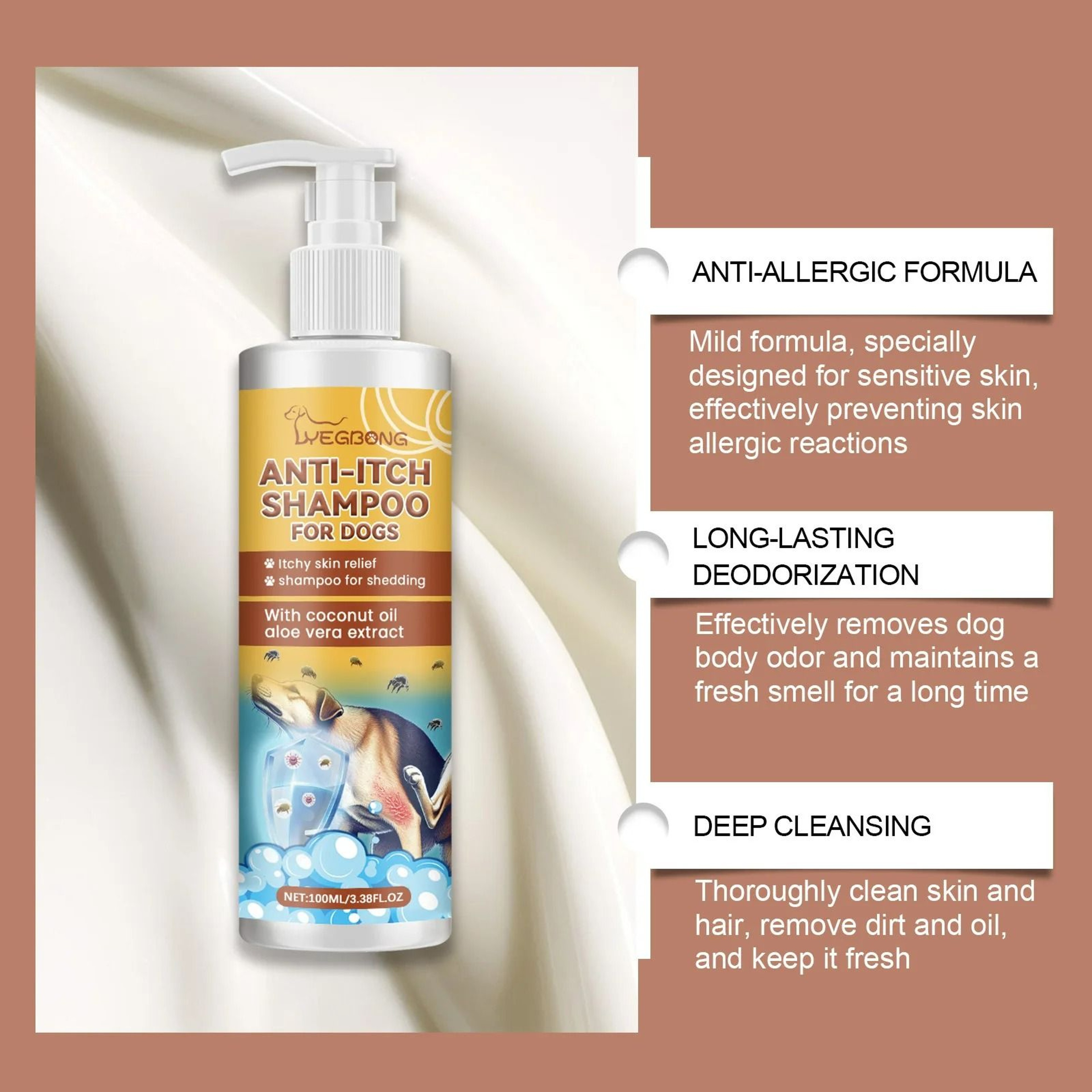 2in1 Moisturizing Pet Shampoo  Conditioner  PHBalanced Sensitive Skin Formula 2