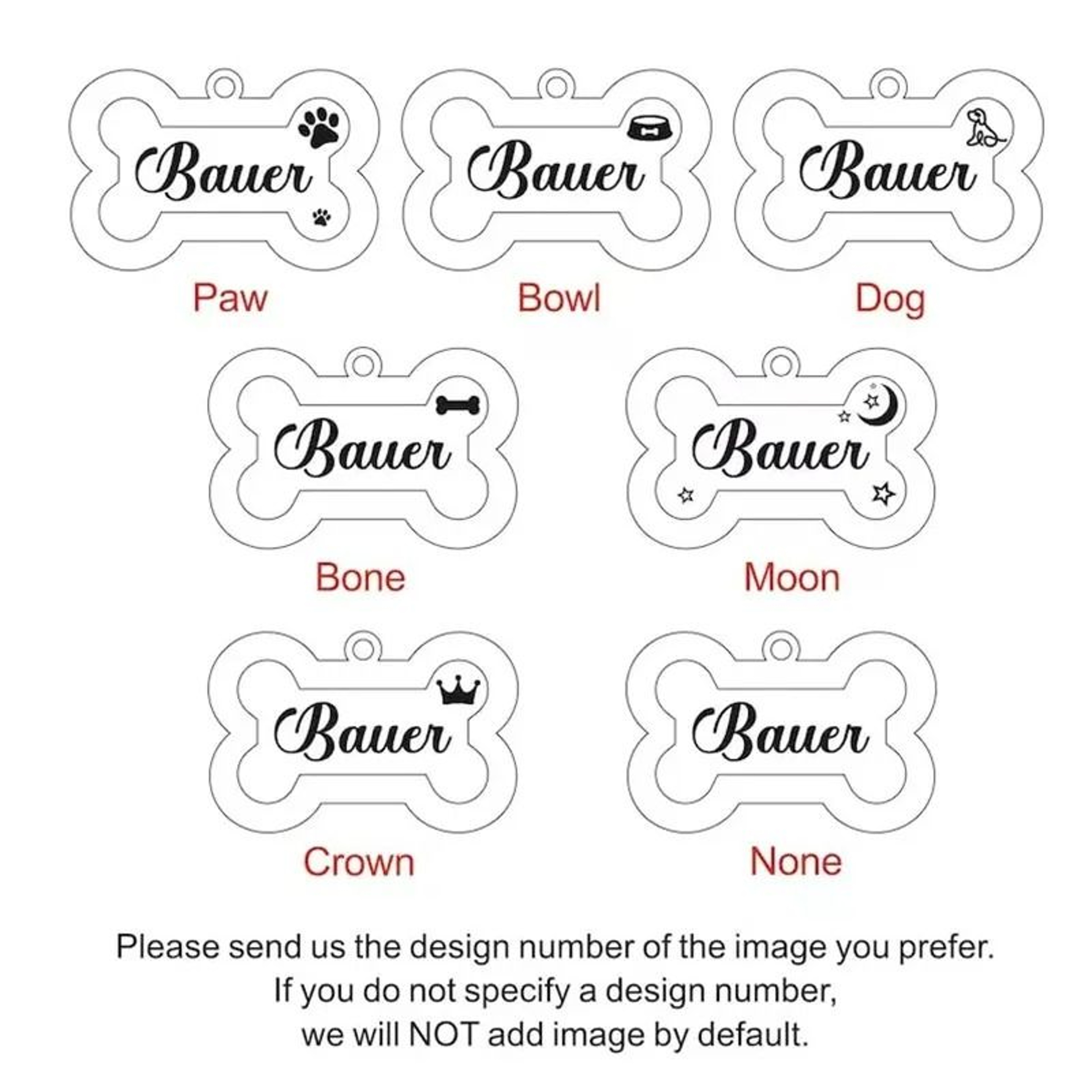 Custom DoubleSided Glitter Pet ID Tag  Personalized AntiLost Bone Pendant For Dogs  Cats 4