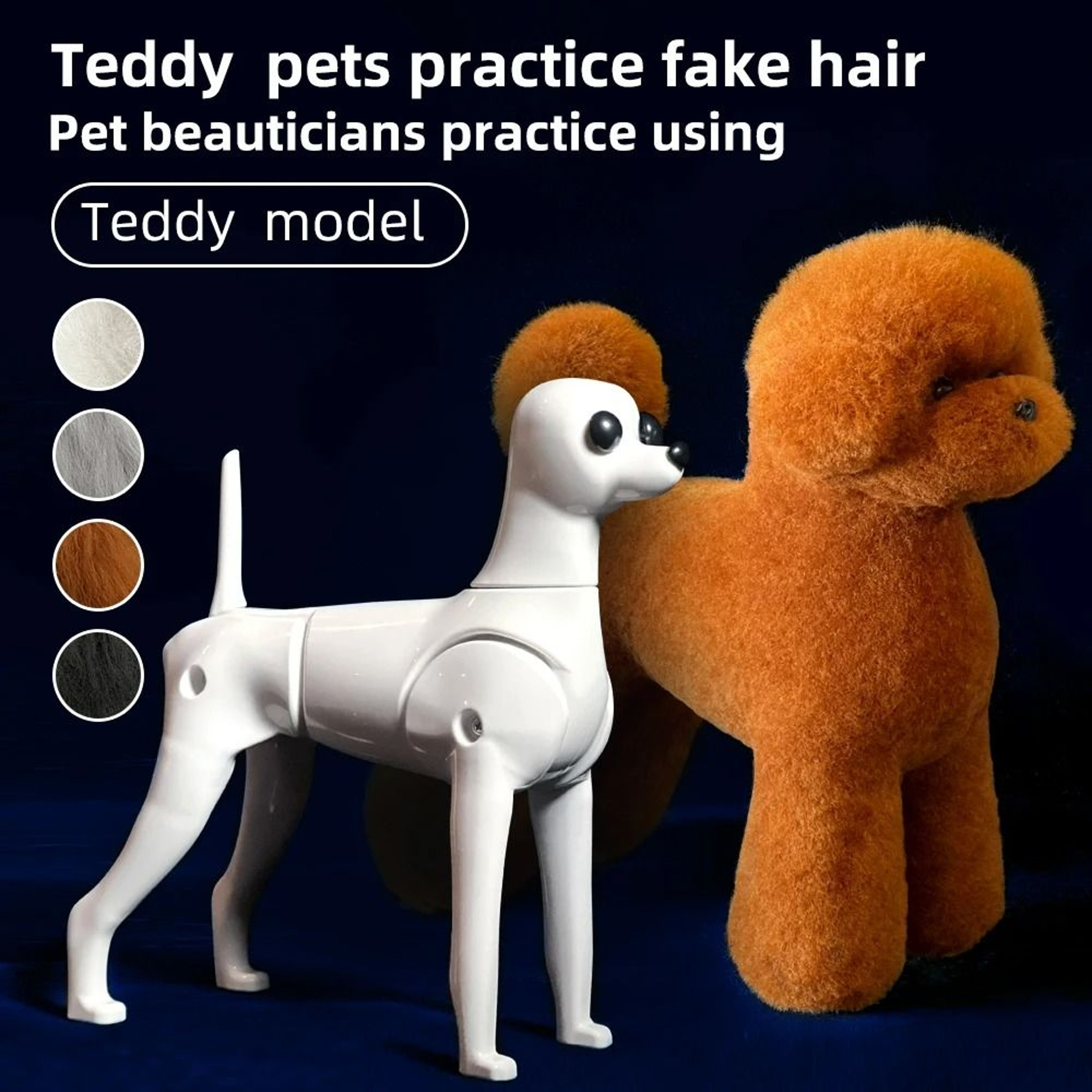 Teddy Grooming Practice Model  HighFidelity Simulation Hair Skeleton  Standard Head For Pet Beautic 0