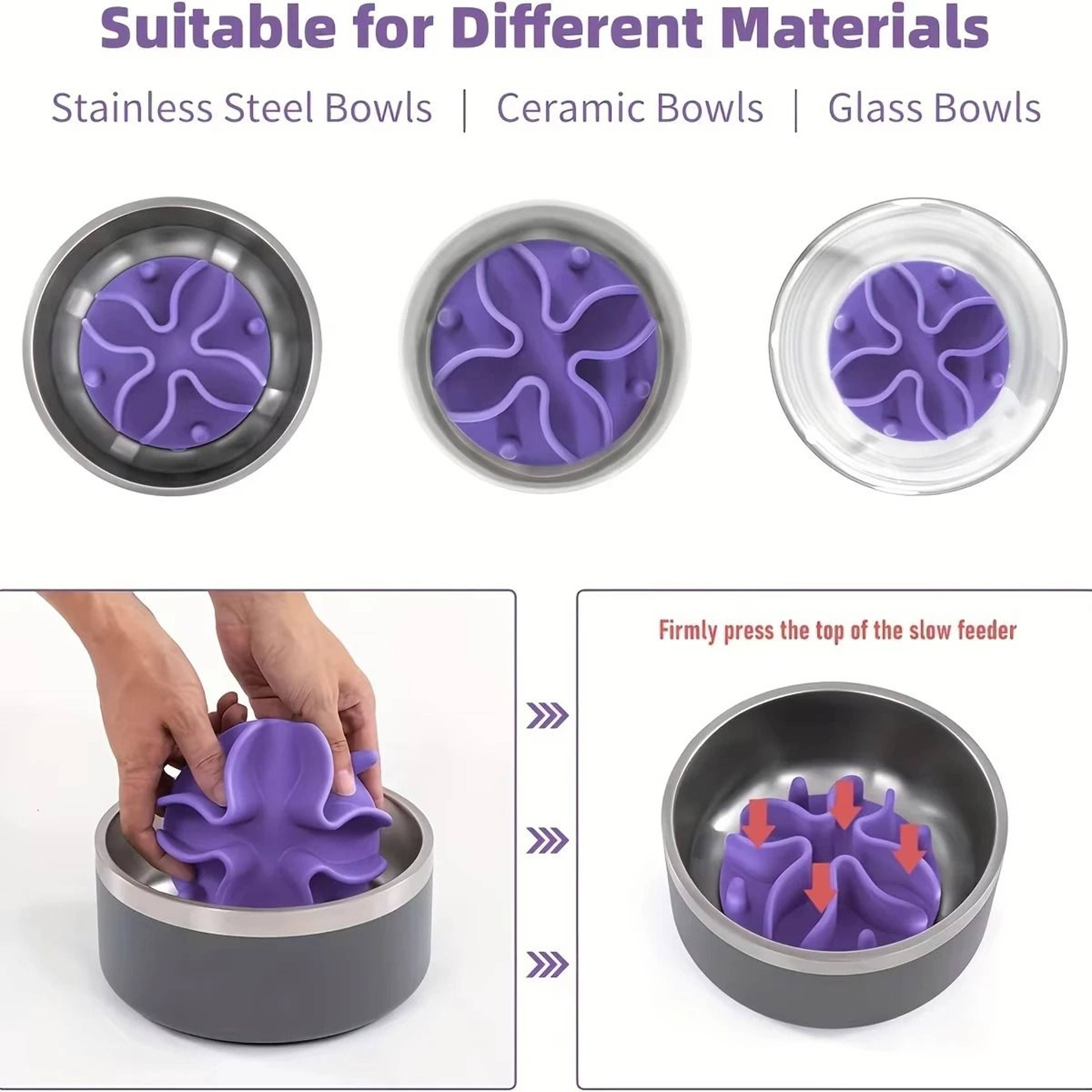 Silicone Slow Feeder Insert  Universal Maze Puzzle For Healthy Digestion  Mental Stimulation 3