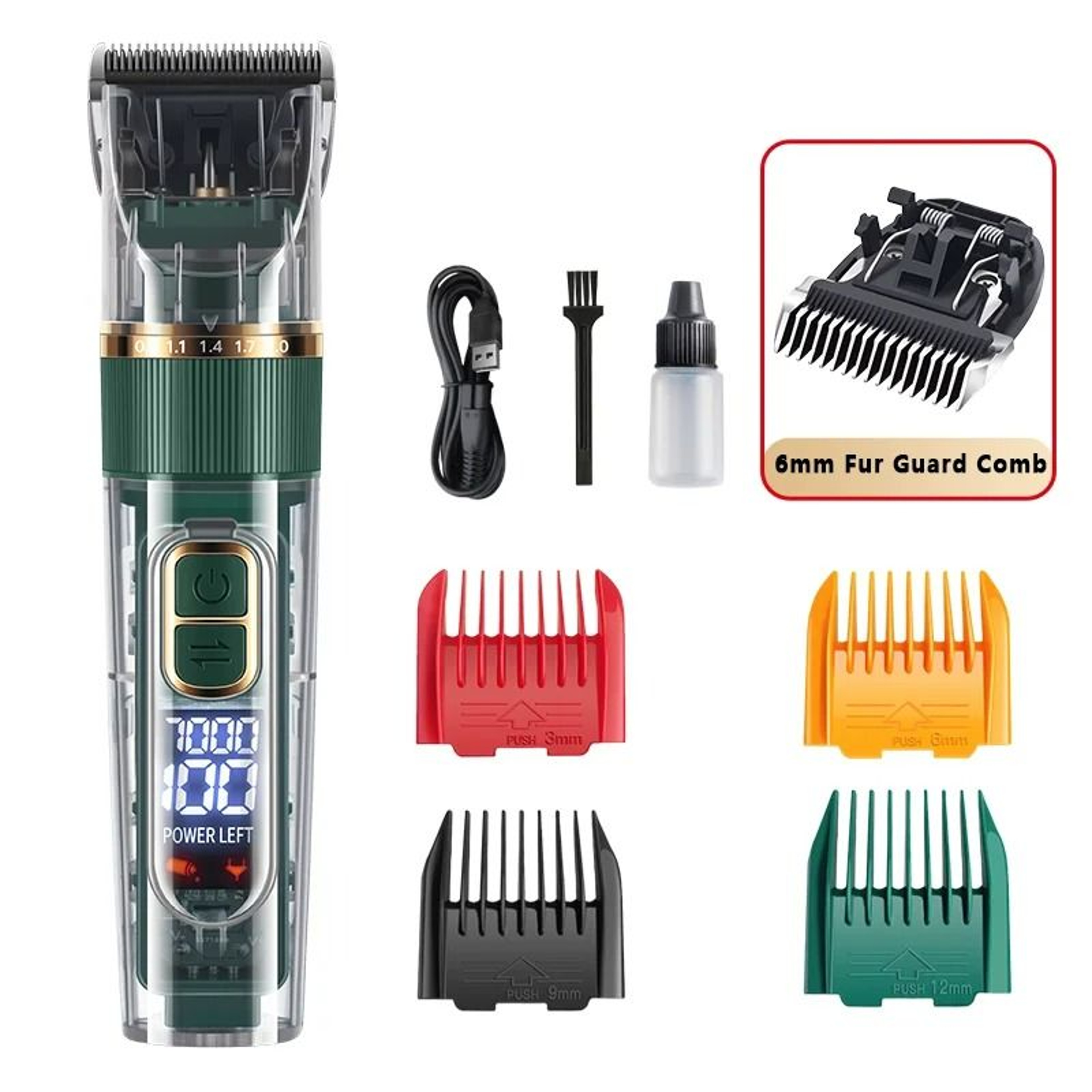 HighTorque Pet Grooming Clipper  Digital Display Cordless Shaver  Precision Trimmer For Dogs  Cats 13