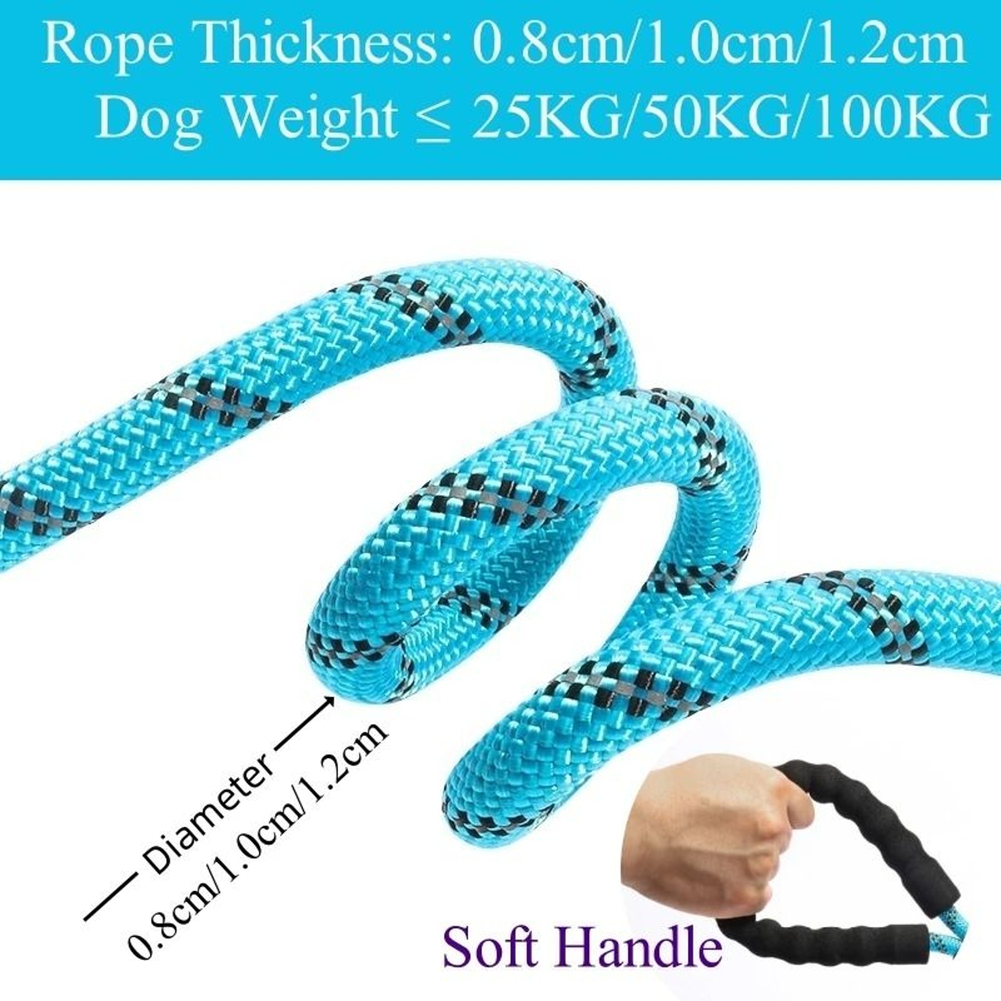 HighTensile Slip Lead  Reinforced Mountain Climbing Rope Leash For Burst Prevention  Training 5