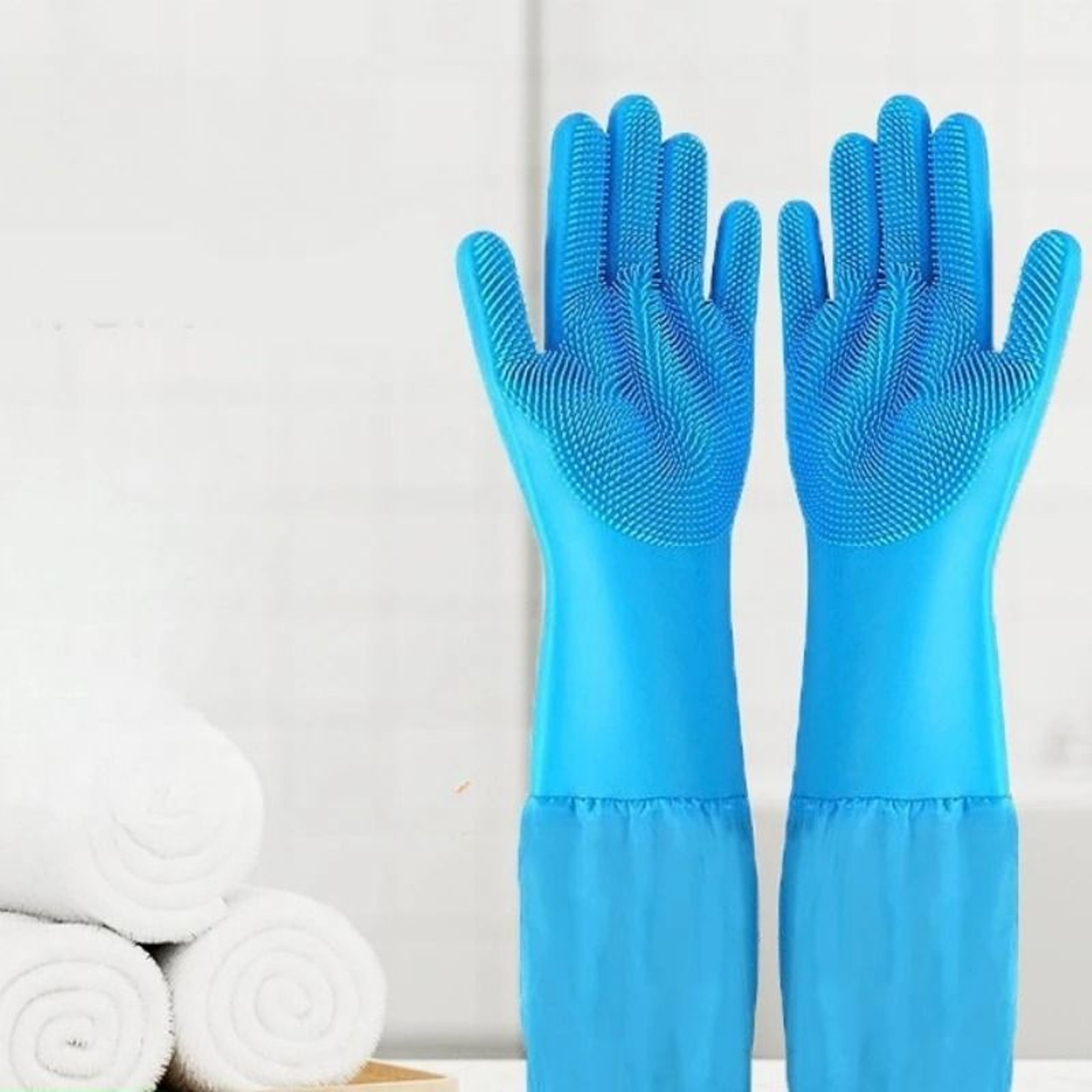 ExtendedReach Grooming Gloves  IndustrialGrade Silicone Deshedding  Bathing Mitts For HighEfficienc 6