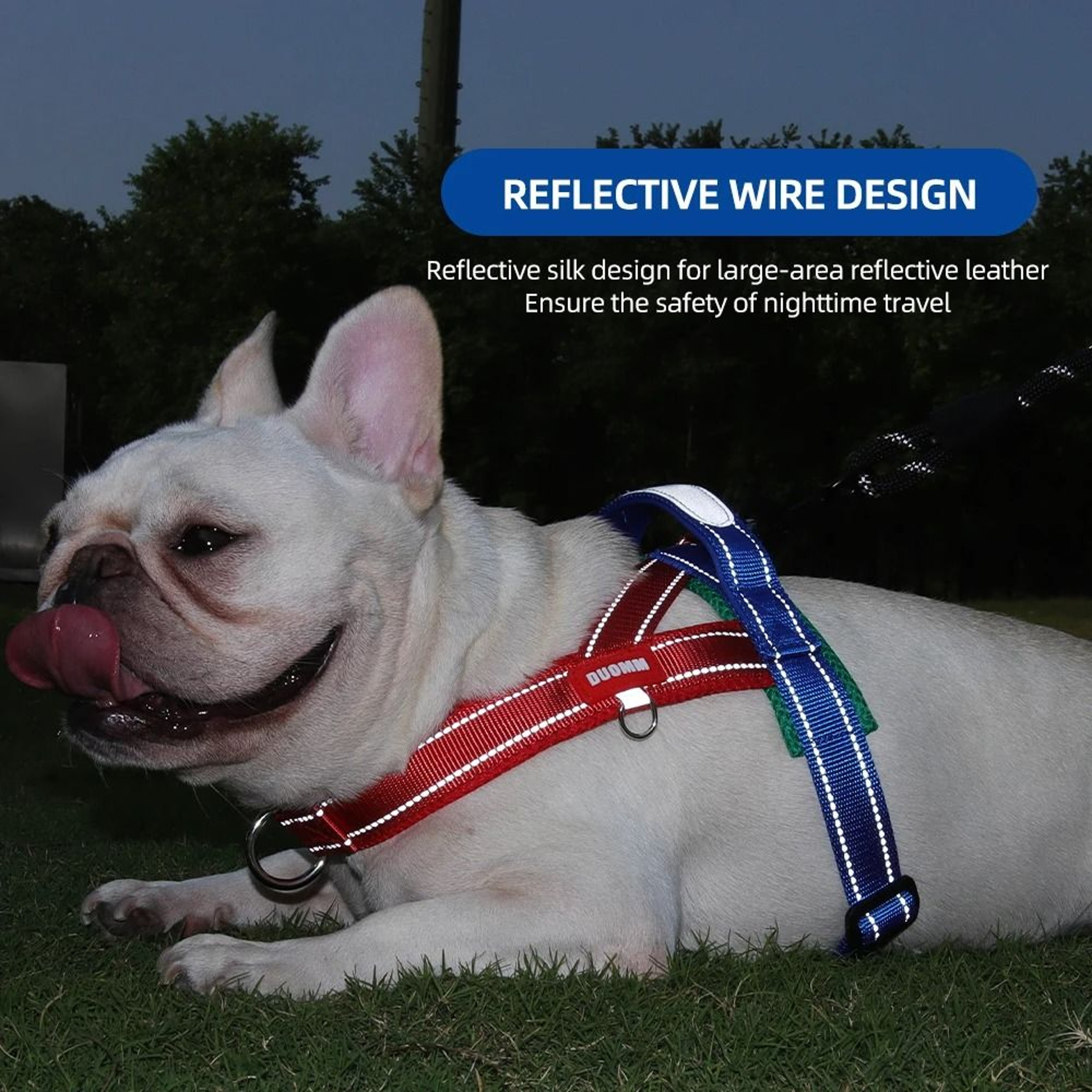 SaddleStyle Reflective Harness  HighVis Contrast Webbing With Tactical Control Handle 5