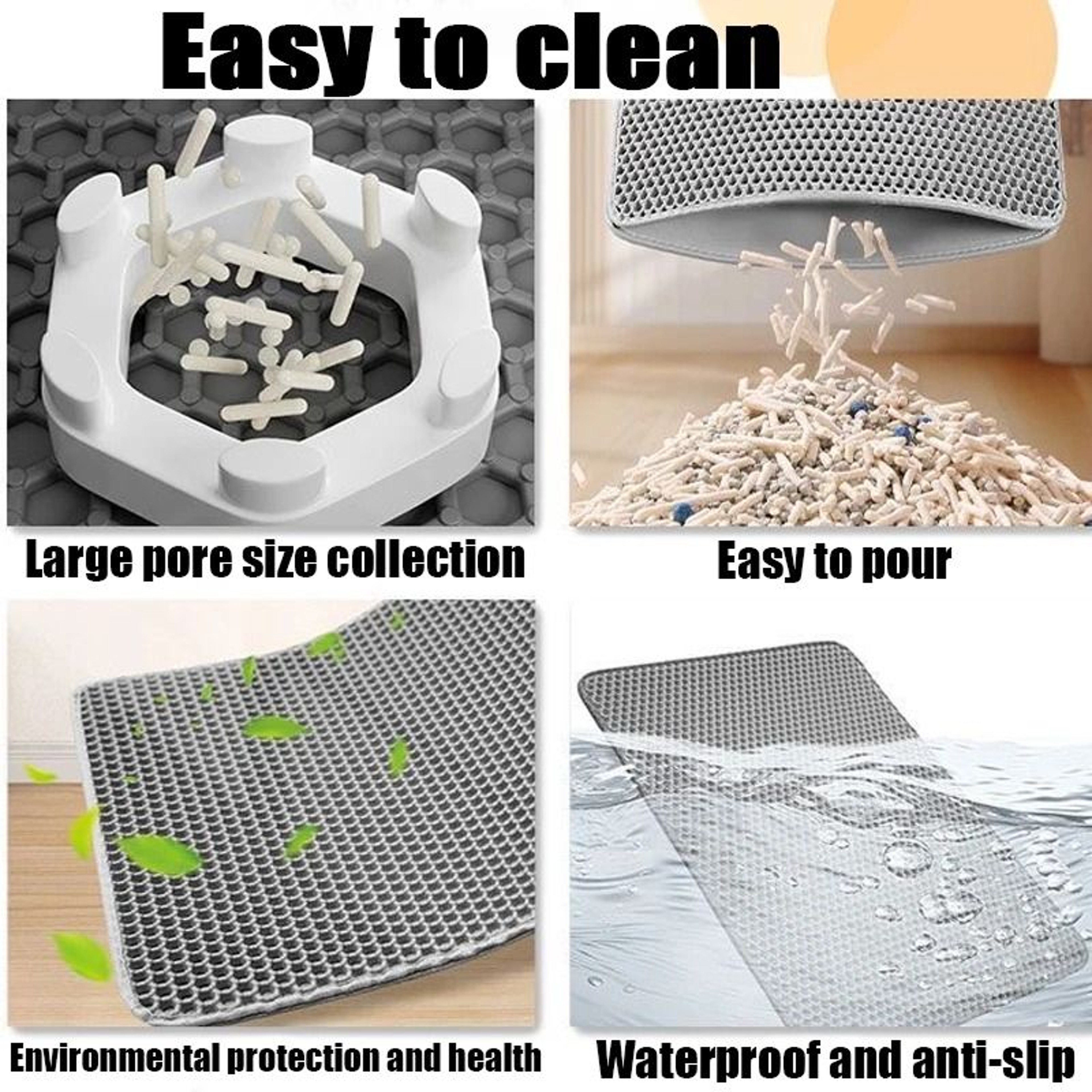 DualLayer Litter Trapping System  Waterproof EVA AntiTracking Mat For Hygienic Waste Management 4