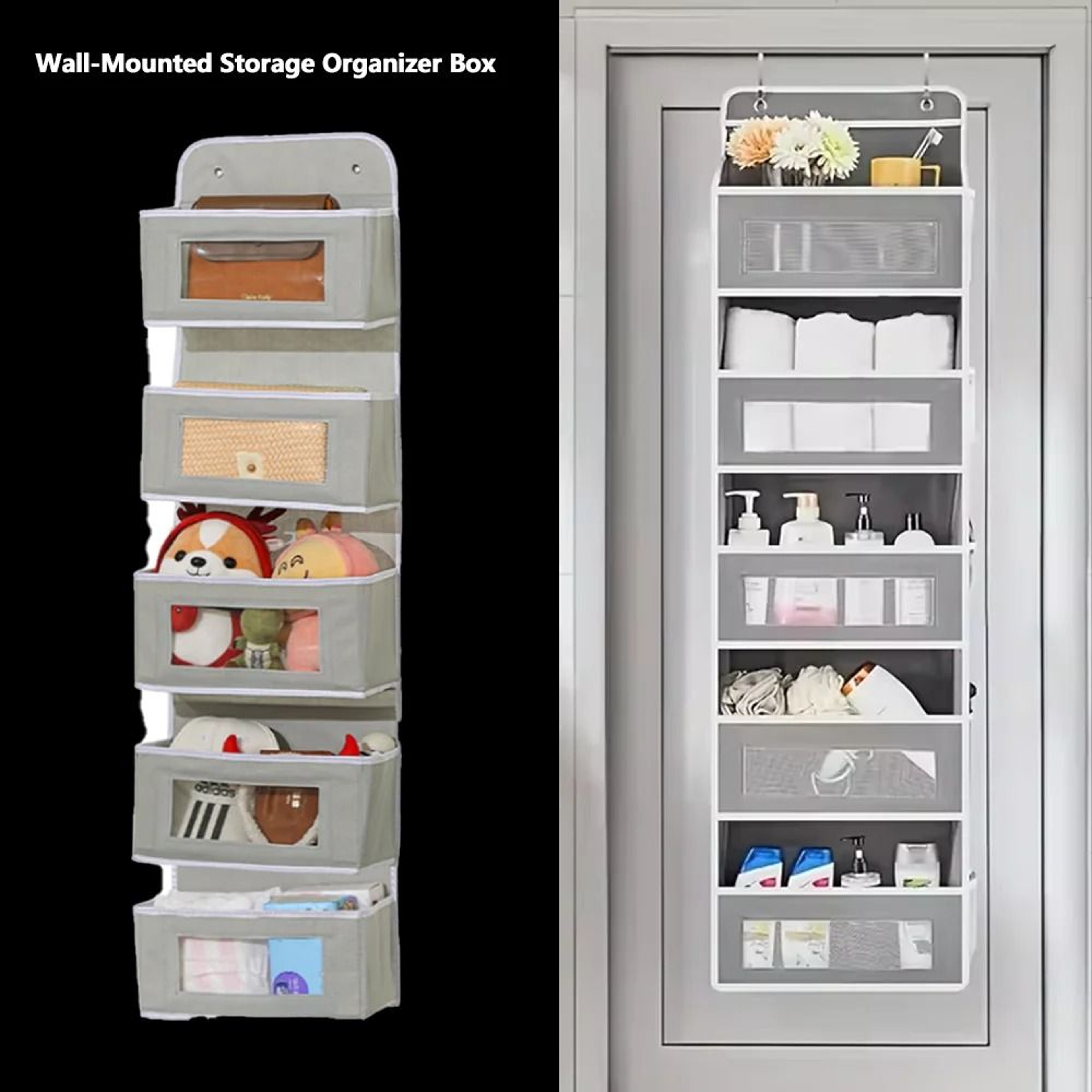 OverTheDoor Vertical Management System  HighCapacity MultiLayer Storage For Dorms Closets  Toy Orga 0