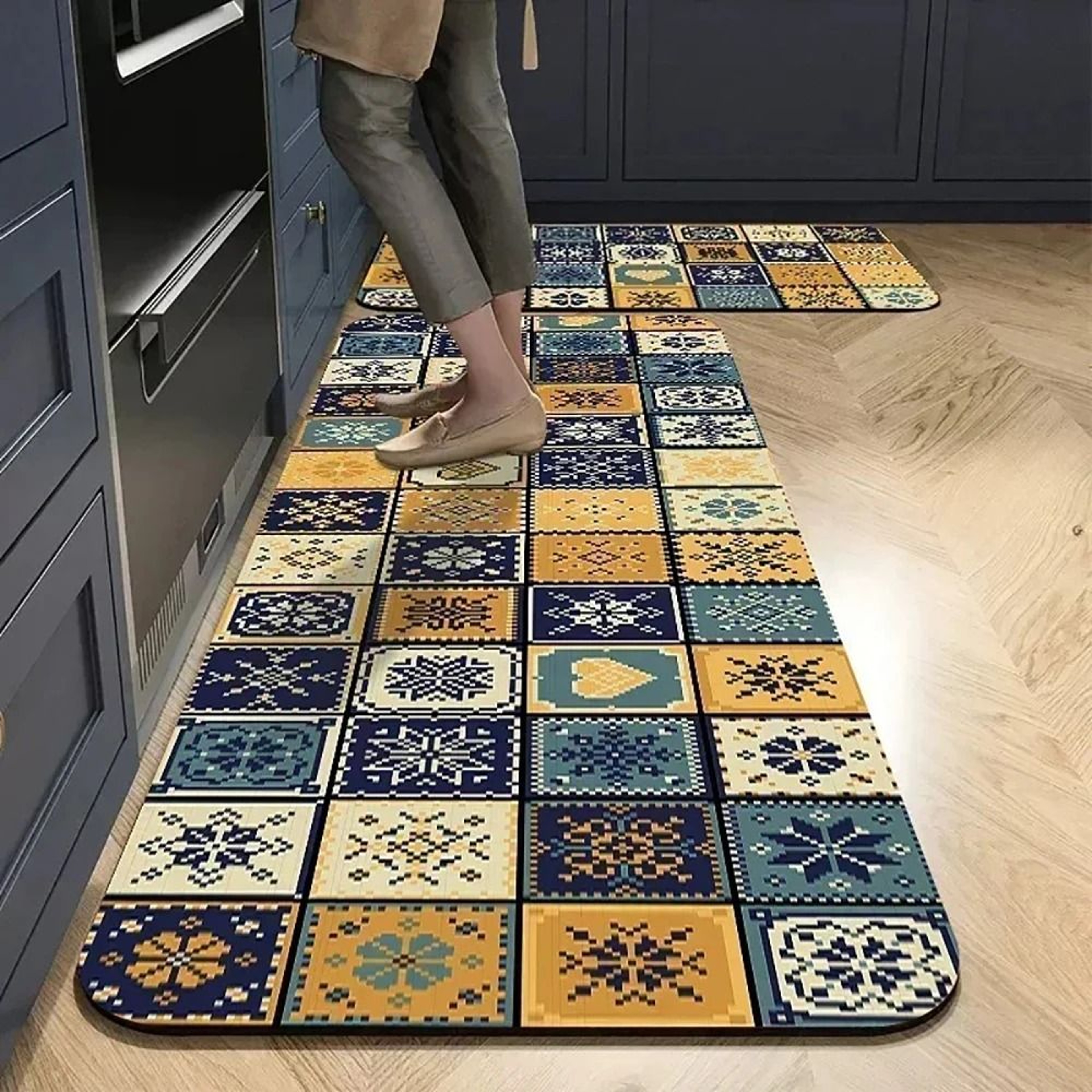 HighAbsorbency Printed Kitchen Management System  NonSlip Orthopedic Area Mat  LongStrip Corridor R 14